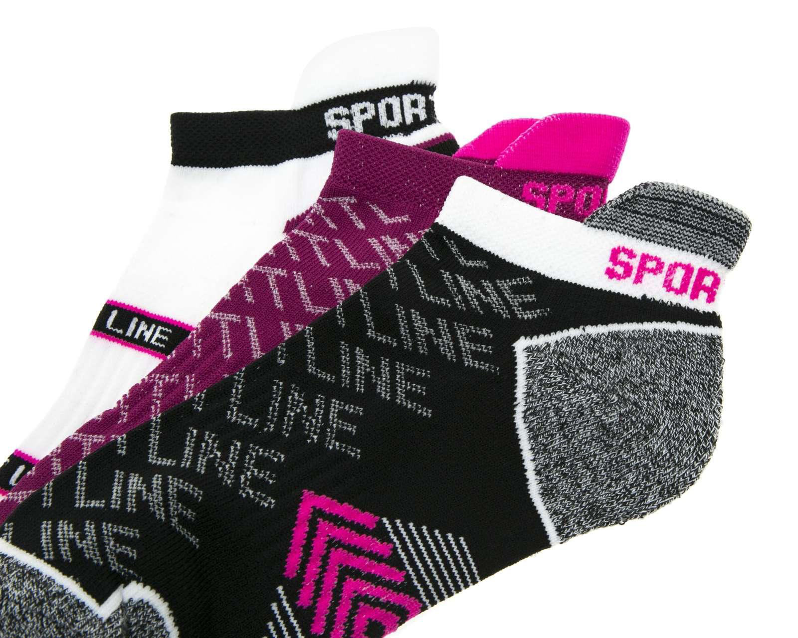 Foto 3 pulgar | Foto 2 | Calcetas Deportivas Tines Sportline para Mujer 3 Pares