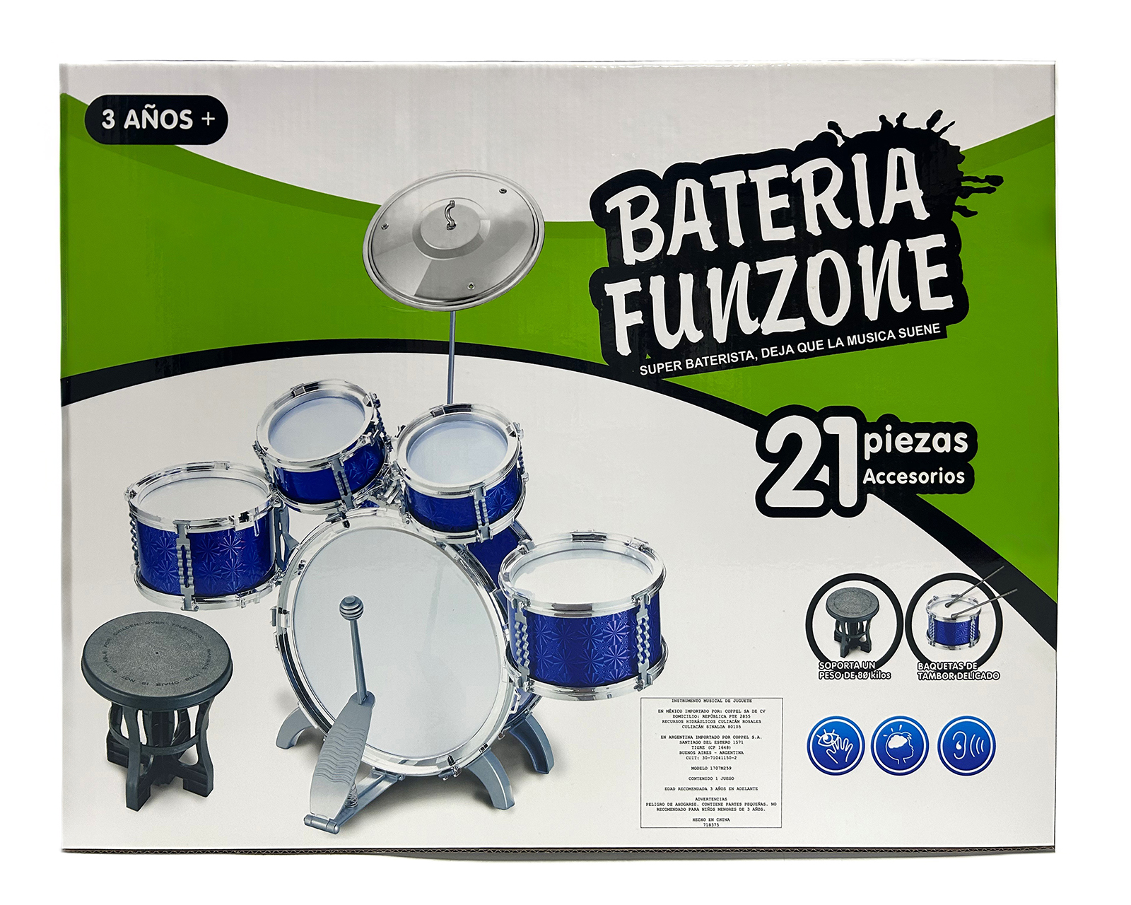 Foto 3 | Foto 3 | Batería Funzone Multicolor