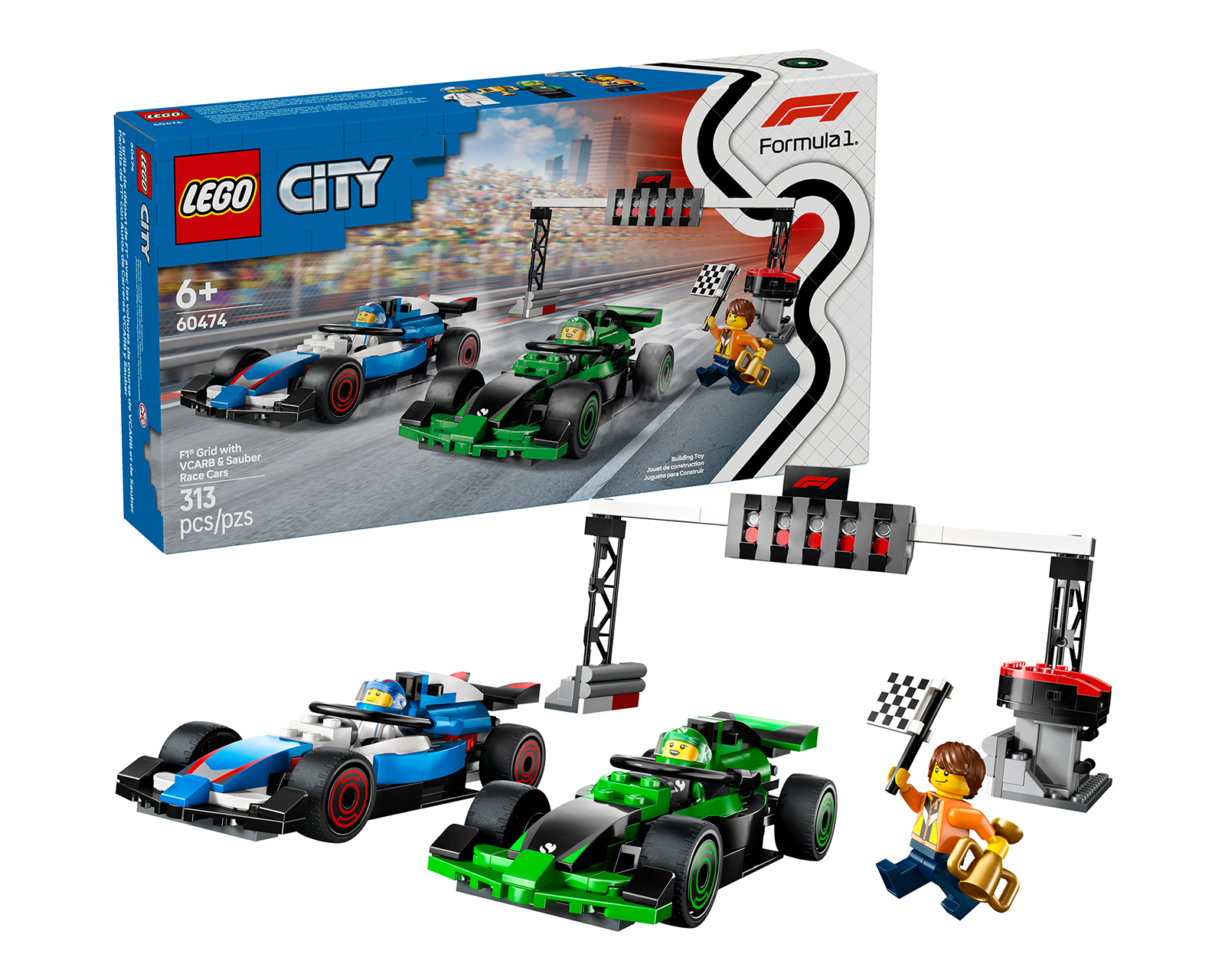 LEGO City: Parrilla de F1 con Coches de Carreras VCARB y Sauber