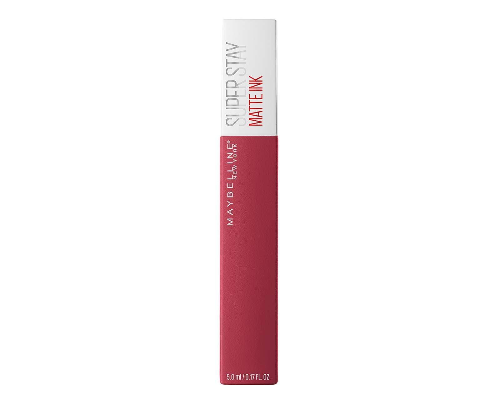 Labial Líquido Maybelline SuperStay Matte Ink tono Ruler 80 Rojo