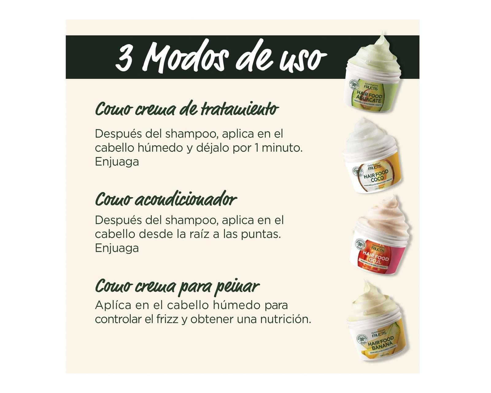 Foto 3 | Foto 3 | Mascarilla para Cabello Garnier Fructis Hair Food Coco