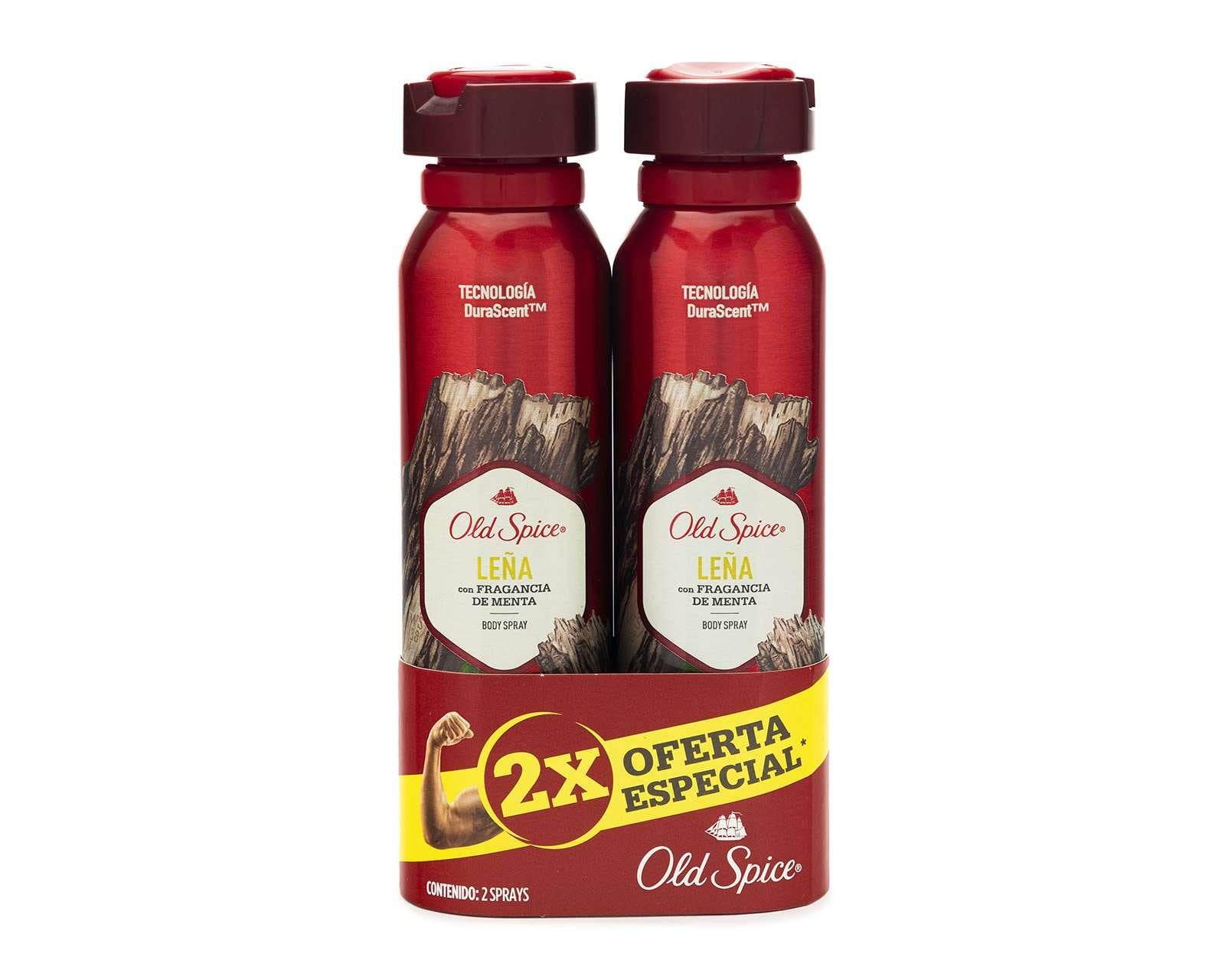 Foto 2 pulgar | Foto 1 | Deshodorante Body Spray Old Spice Leña 150 ml (2 Piezas)
