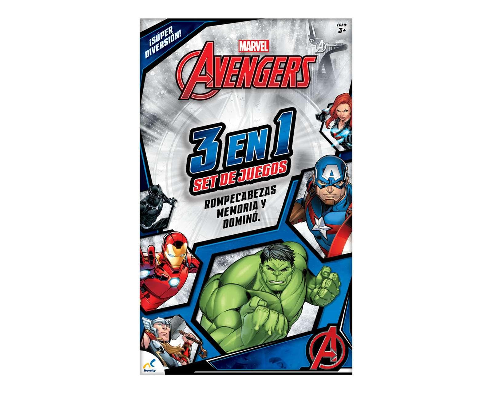 Juego de Mesa 3 En Uno Avengers