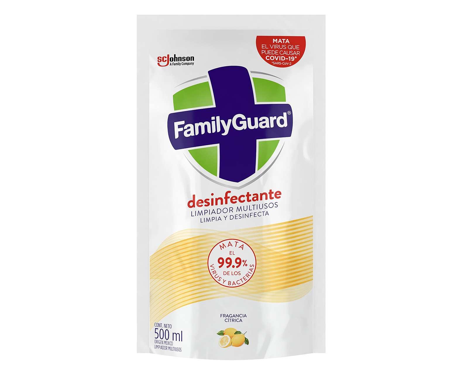 Foto 2 pulgar | Foto 1 | Limpiador Multiusos Desinfectante Family Guard 500 ml