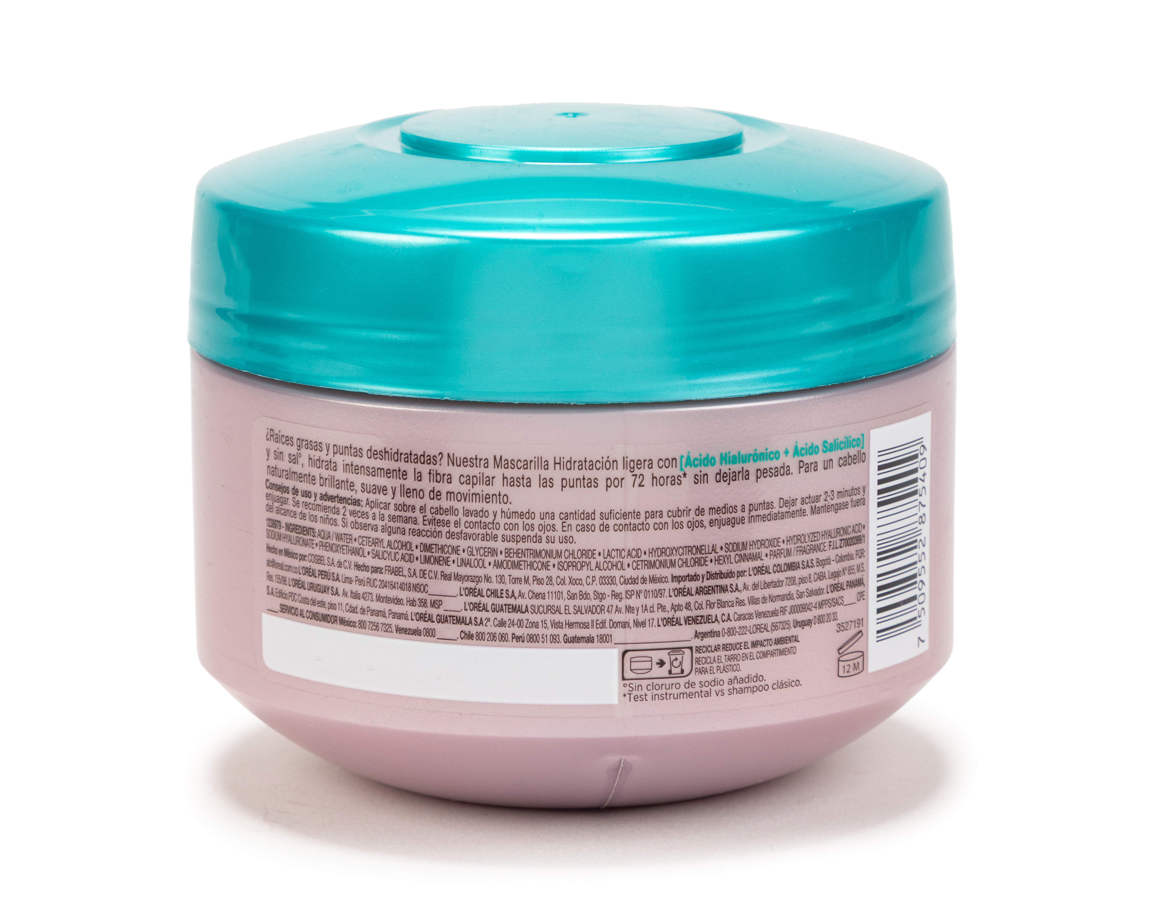 Foto 3 pulgar | Foto 2 | Mascarilla Capilar Elvive Hialurónico Pure con Ácido Salicílico 300 g