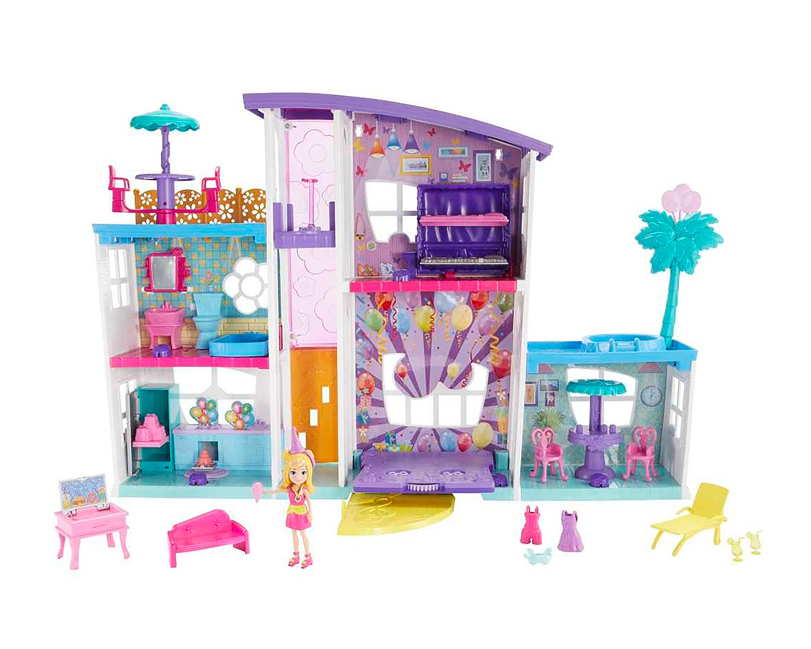 Foto 2 pulgar | Foto 1 | Mega Casa de Sorpresas Polly Pocket