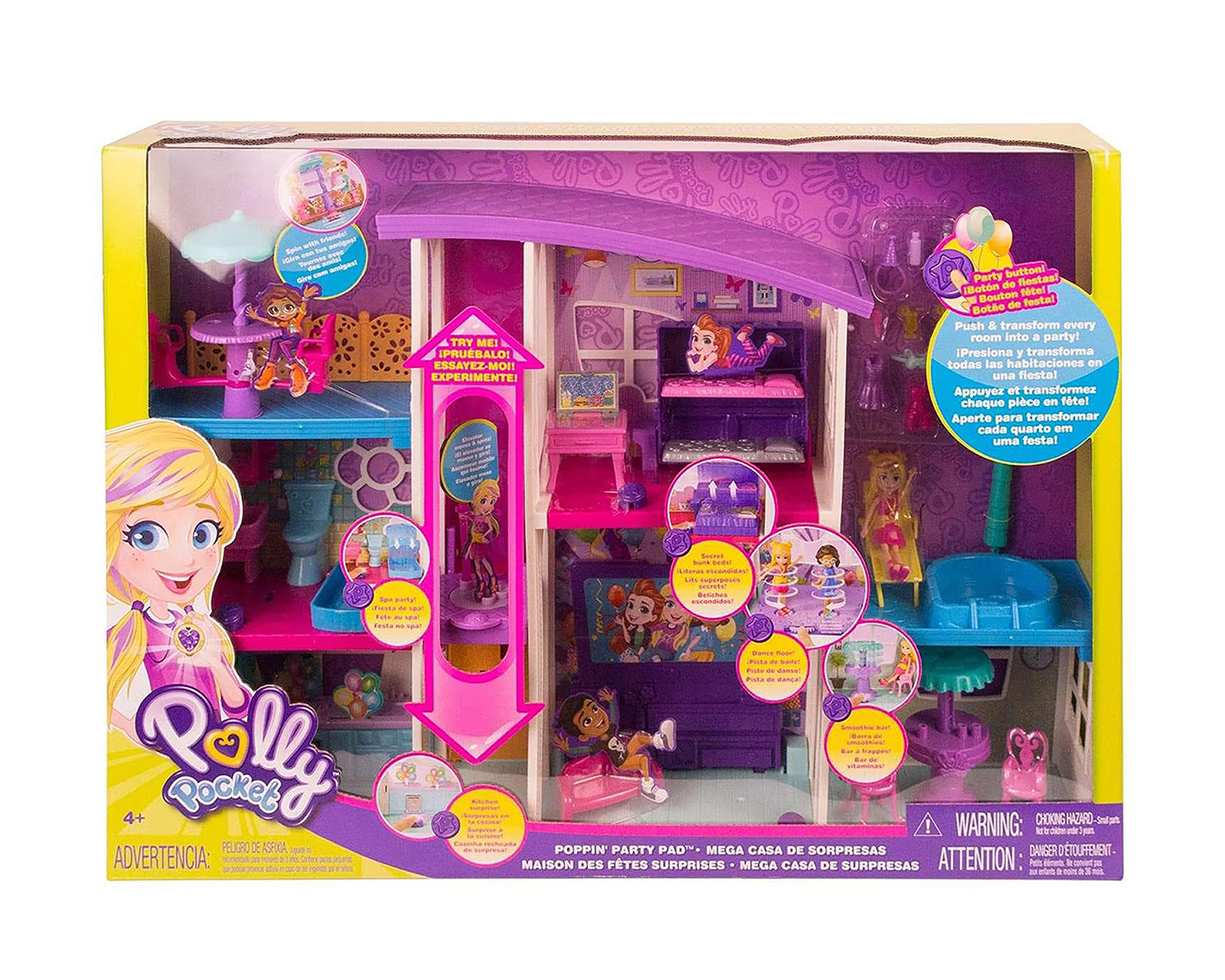 Foto 11 pulgar | Foto 10 | Mega Casa de Sorpresas Polly Pocket