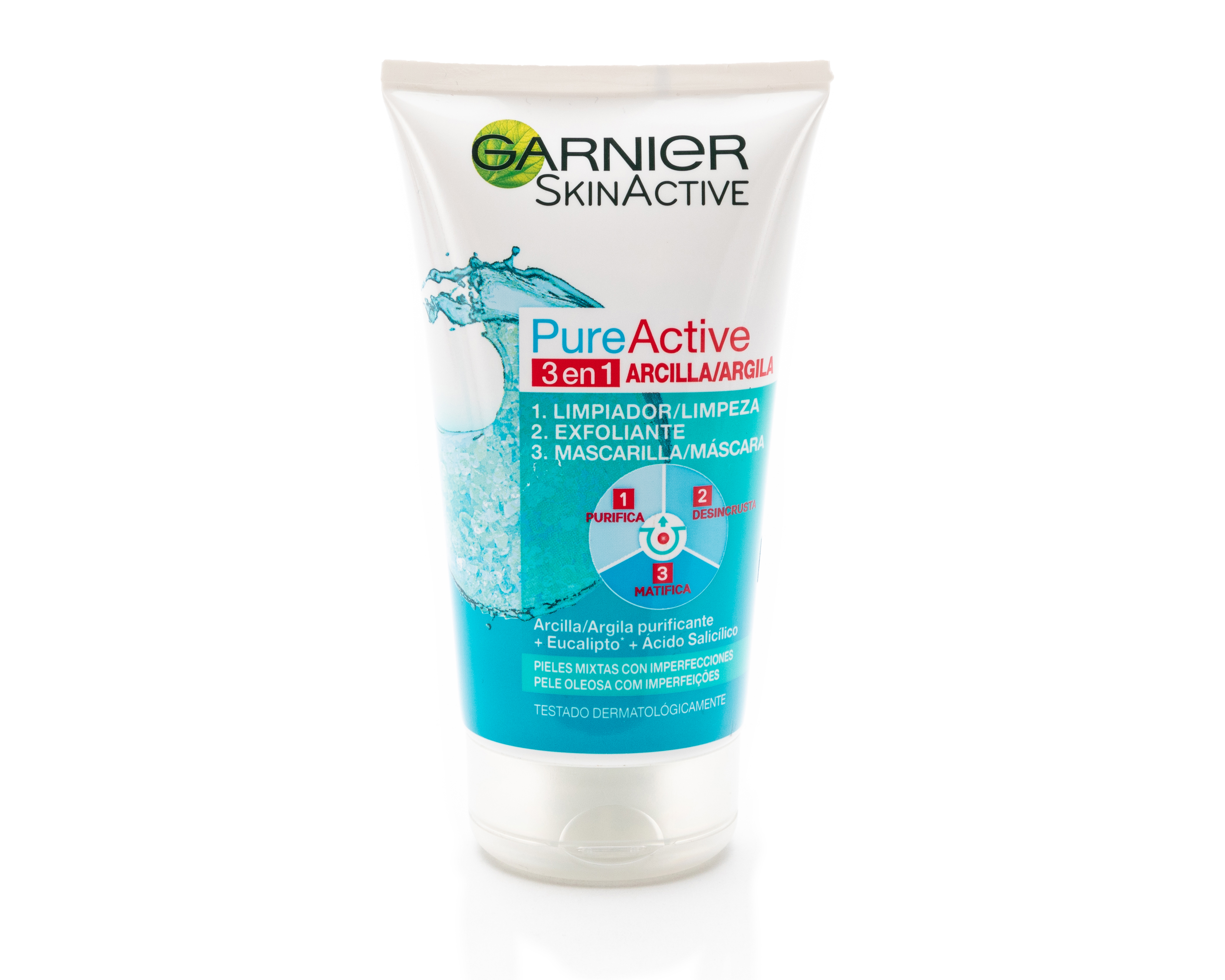 Foto 2 pulgar | Foto 1 | Limpiador Facial Garnier Skin Active PureActive 3 en 1