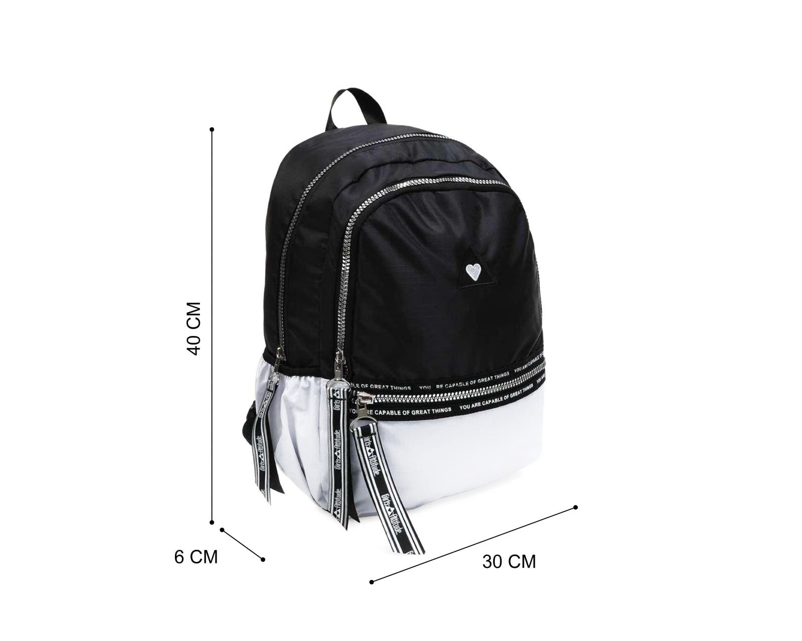 Foto 6 | Foto 6 | Mochila Girls Attitude Negra/Blanca