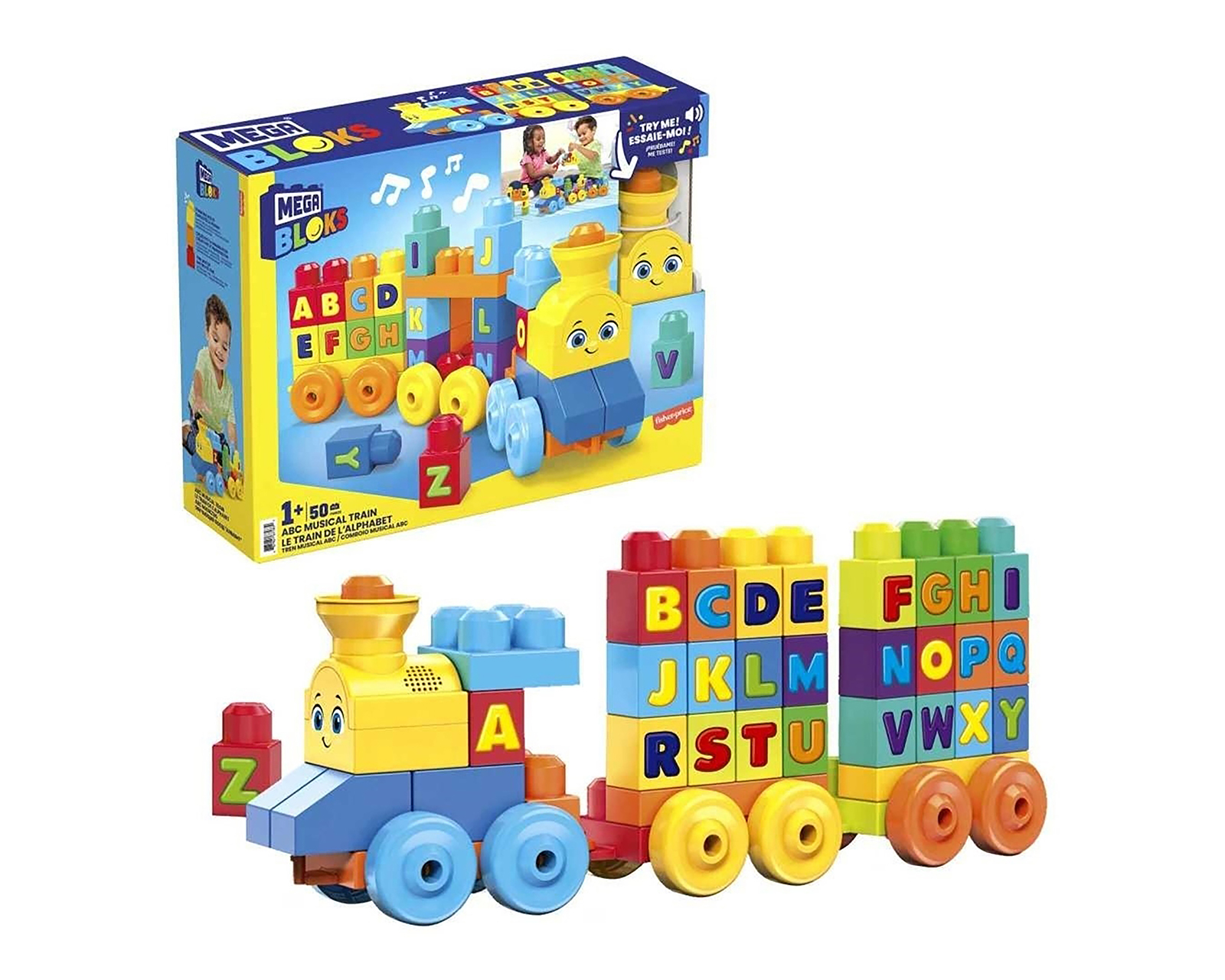 Foto 2 pulgar | Foto 1 | Tren Musical Mega Bloks 50 Piezas