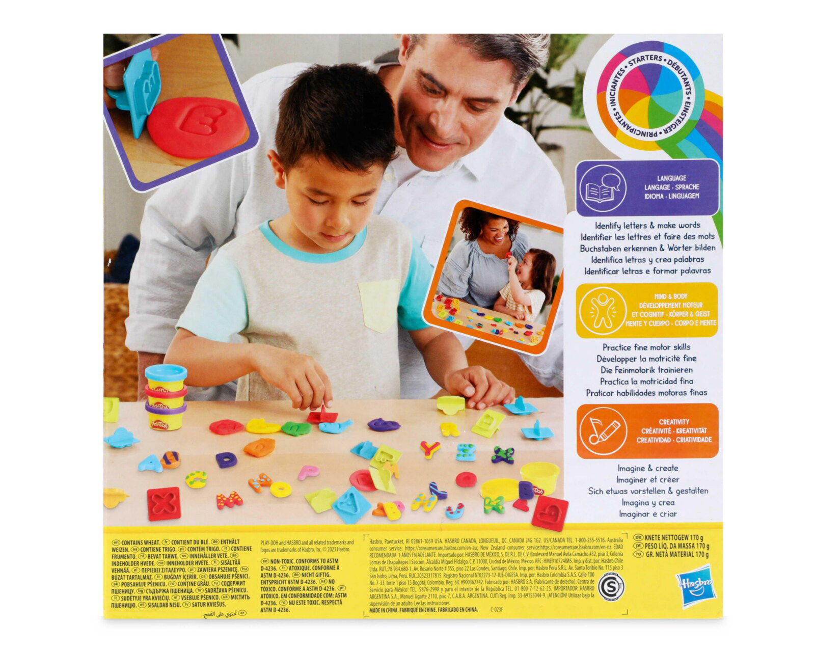 Foto 4 | Foto 3 | Plastilina Play-Doh Letras 6 Piezas