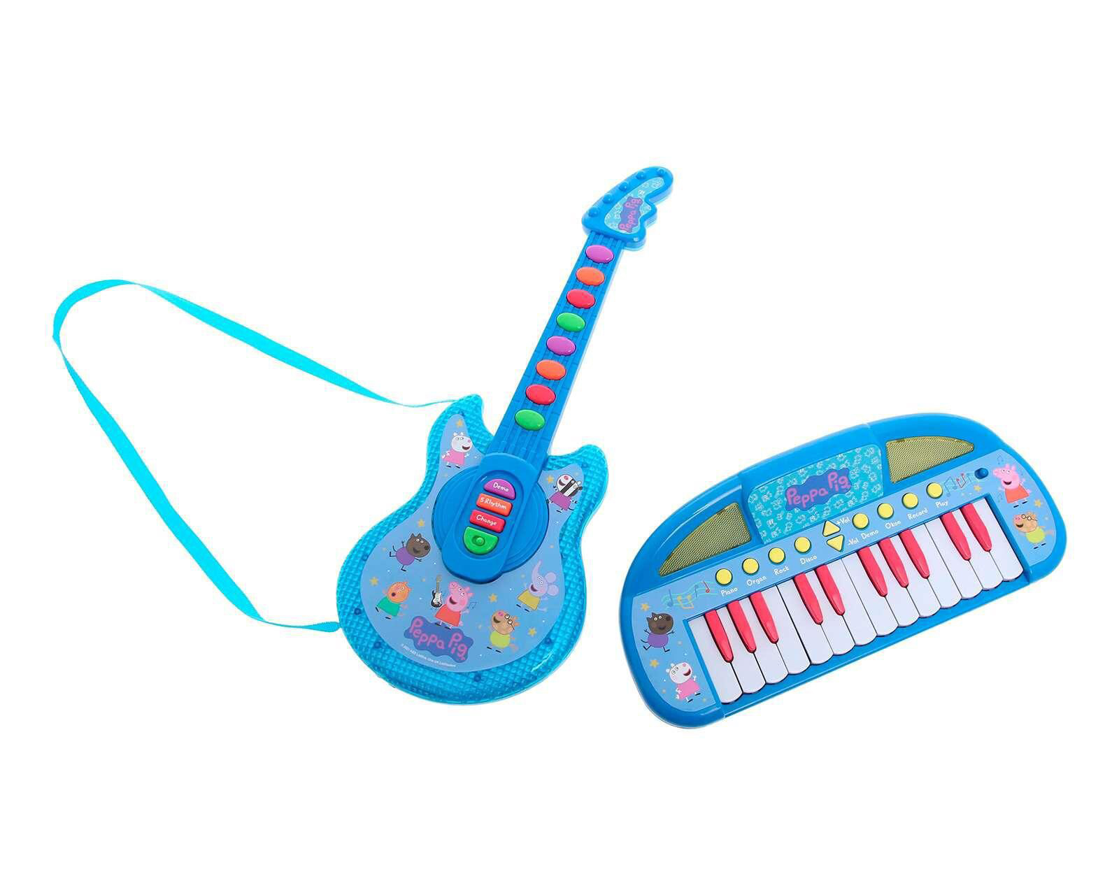 Teclado y Guitarra Peppa Pig con Luces