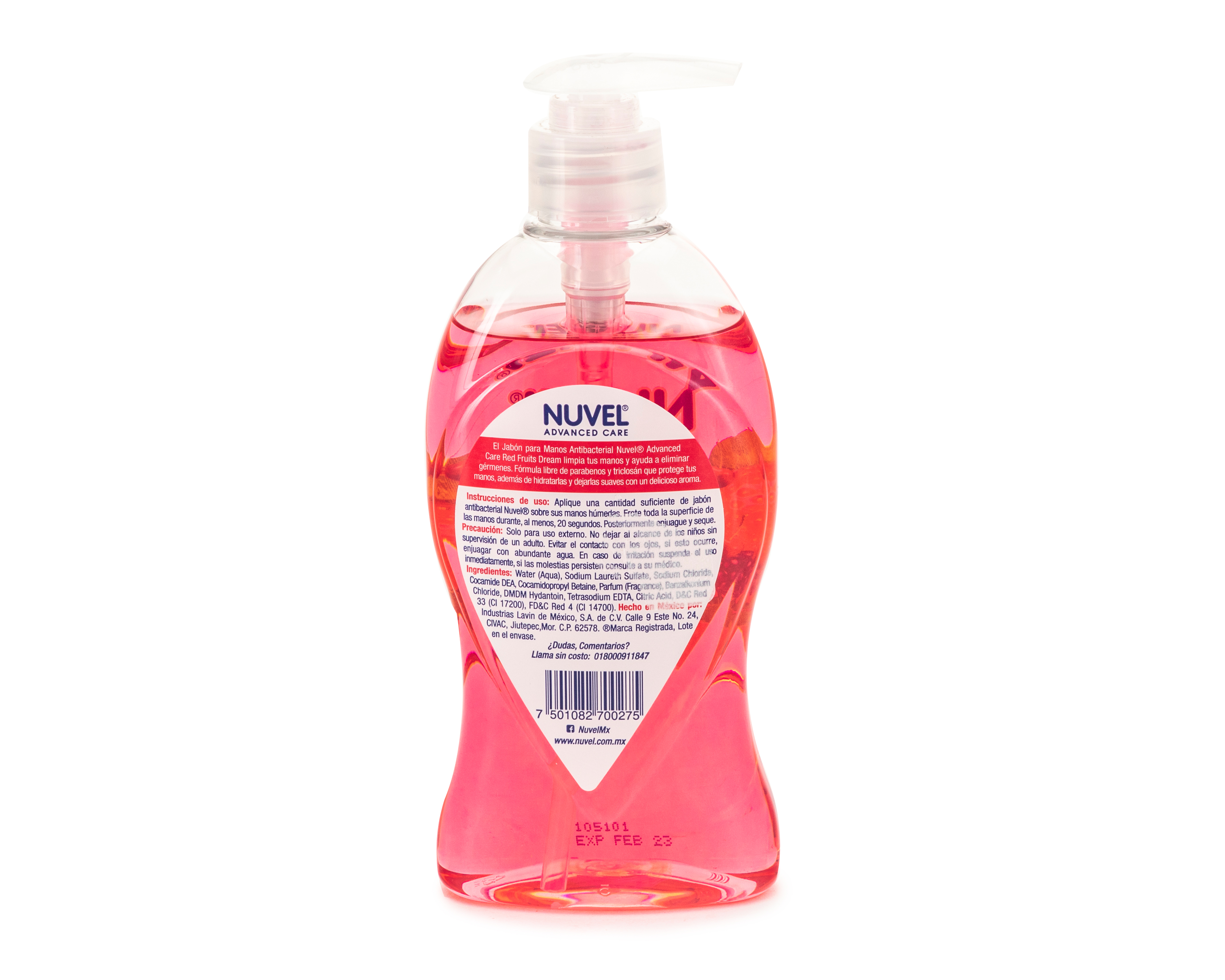 Foto 3 pulgar | Foto 2 | Jabón Líquido Nuvel para Manos Antibacterial 333 ml