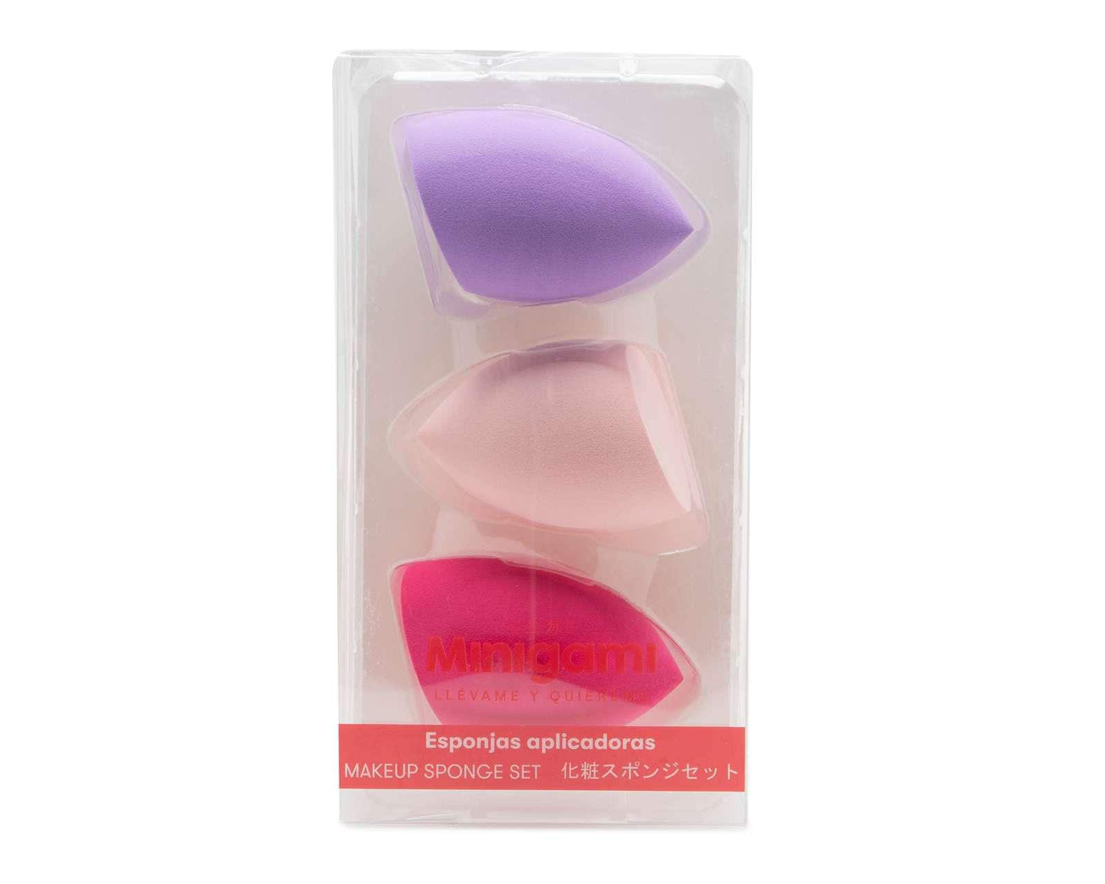 Foto 2 pulgar | Foto 1 | Esponjas para Maquillaje Minigami 3 Piezas