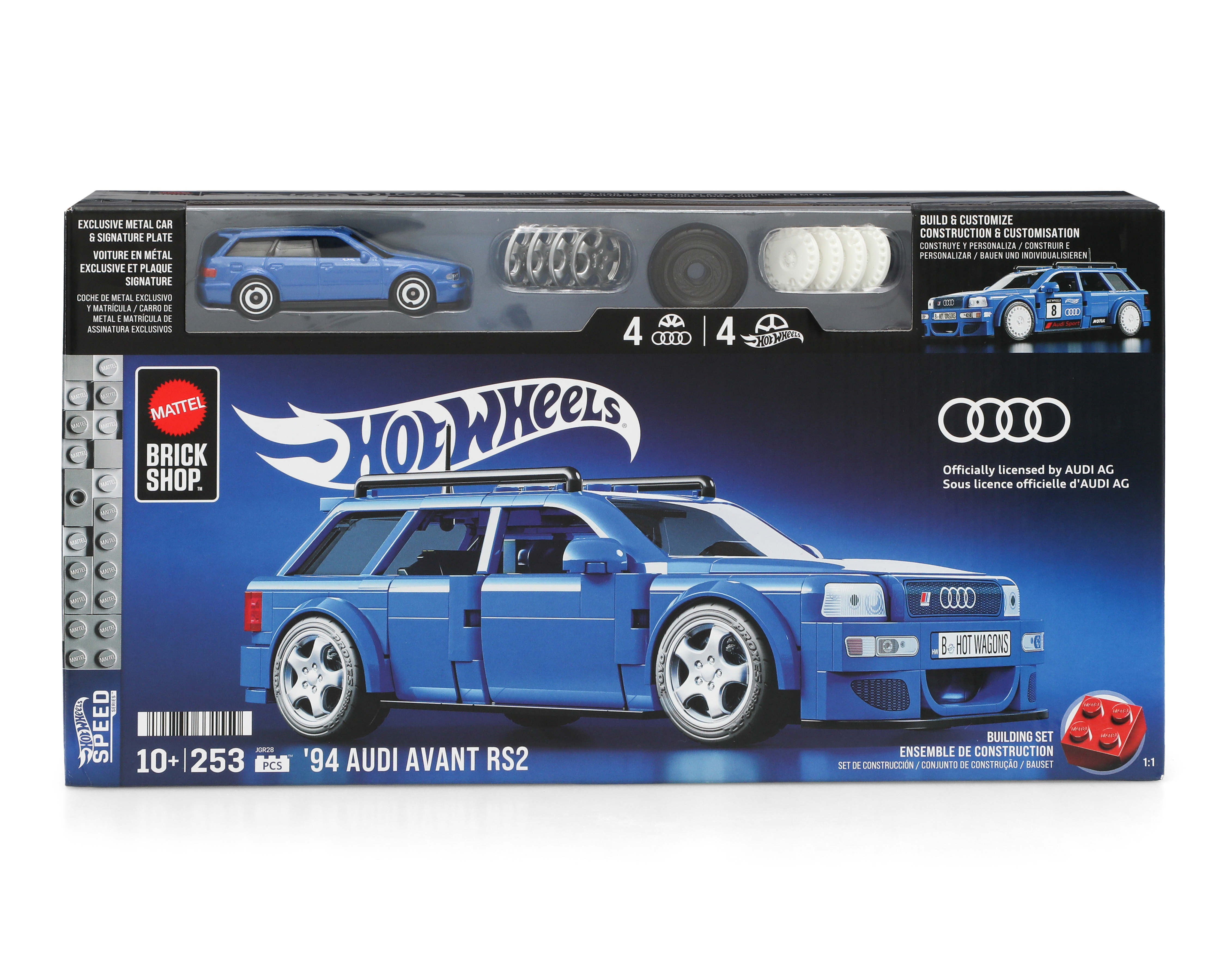 Foto 2 pulgar | Foto 1 | Carro de Construccion Hot Wheels 94 Audi Avant RS2 253 Piezas