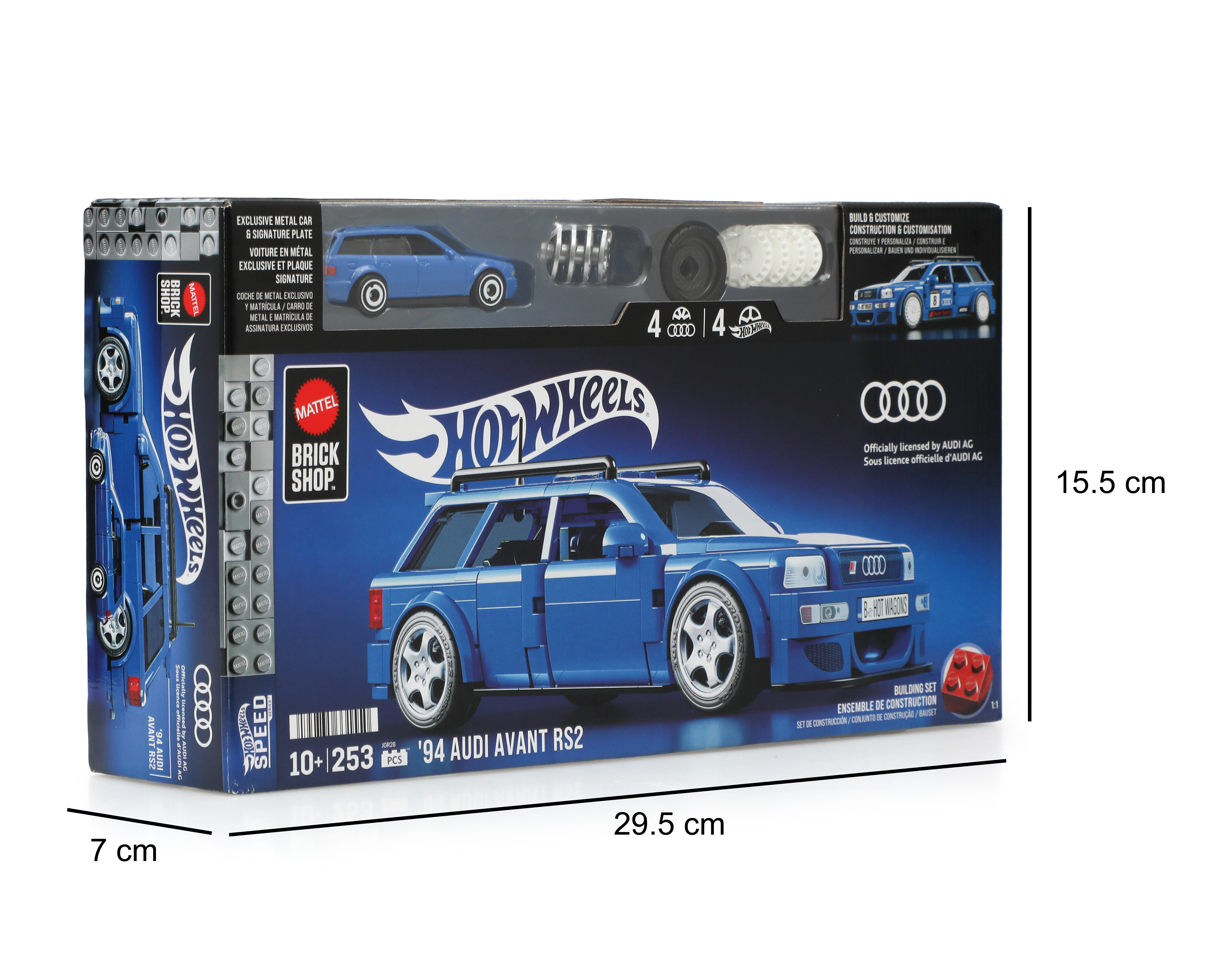 Foto 3 | Foto 3 | Carro de Construccion Hot Wheels 94 Audi Avant RS2 253 Piezas