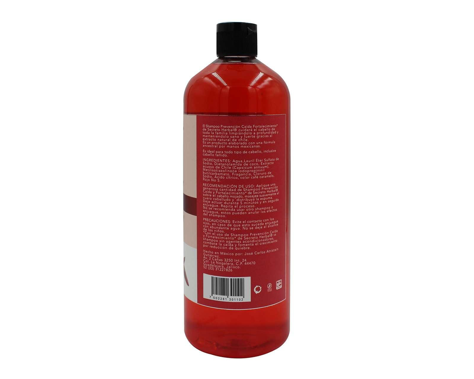Foto 4 pulgar | Foto 3 | Shampoo Secreto Herbal Prevención Caída y Fortalecimiento con Chile 500 ml