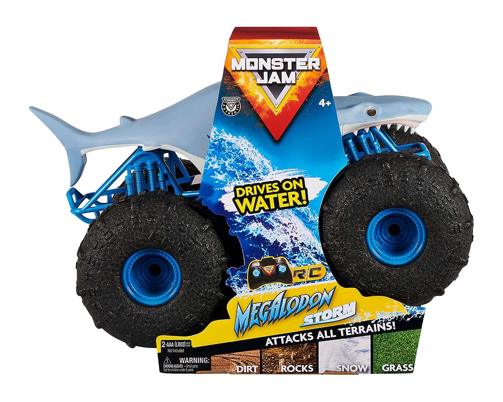 Carro a Control Remoto Monster Jam Camina en el Agua