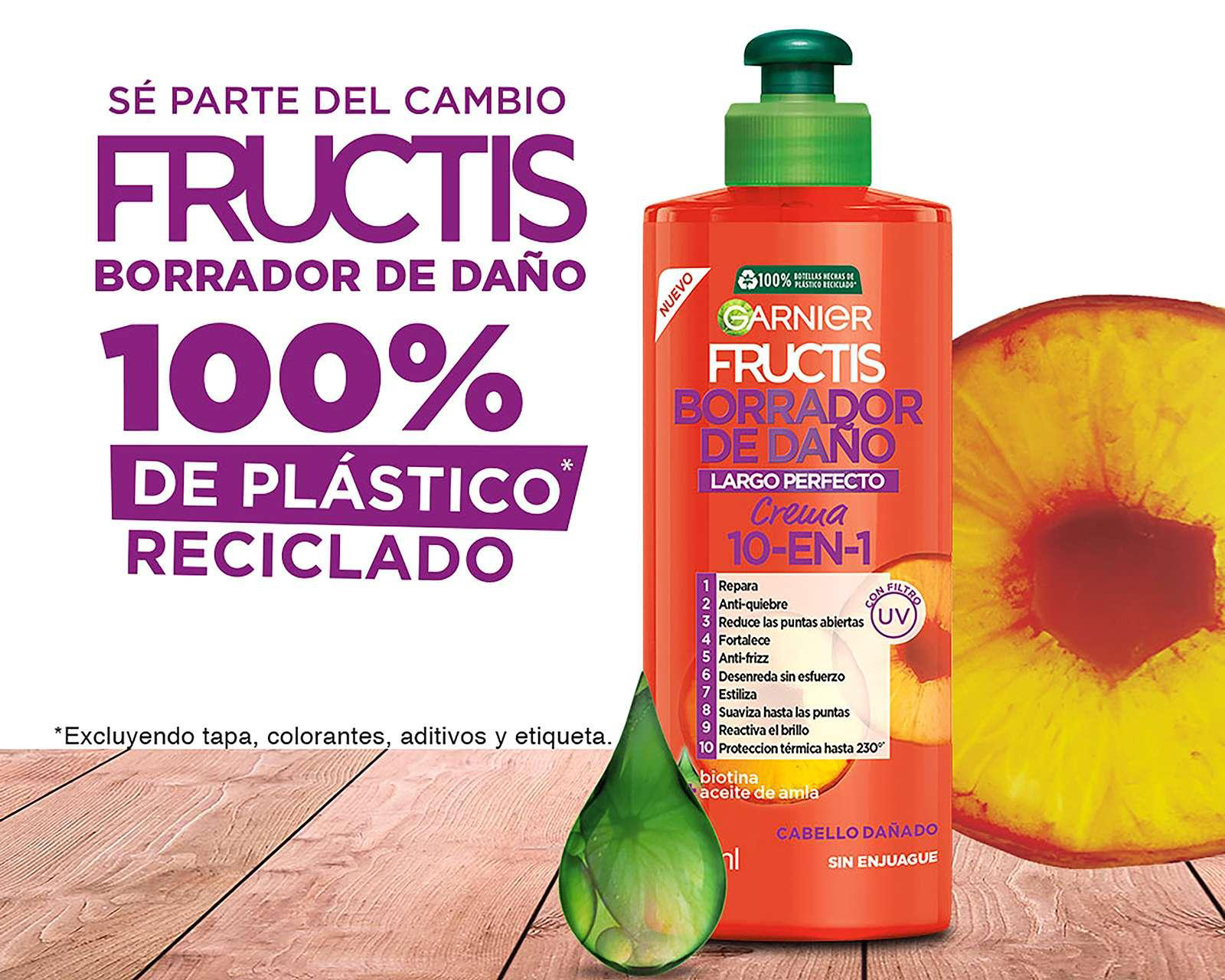Foto 4 pulgar | Foto 3 | Crema para Peinar Fructis Borrador de Daño 300 ml