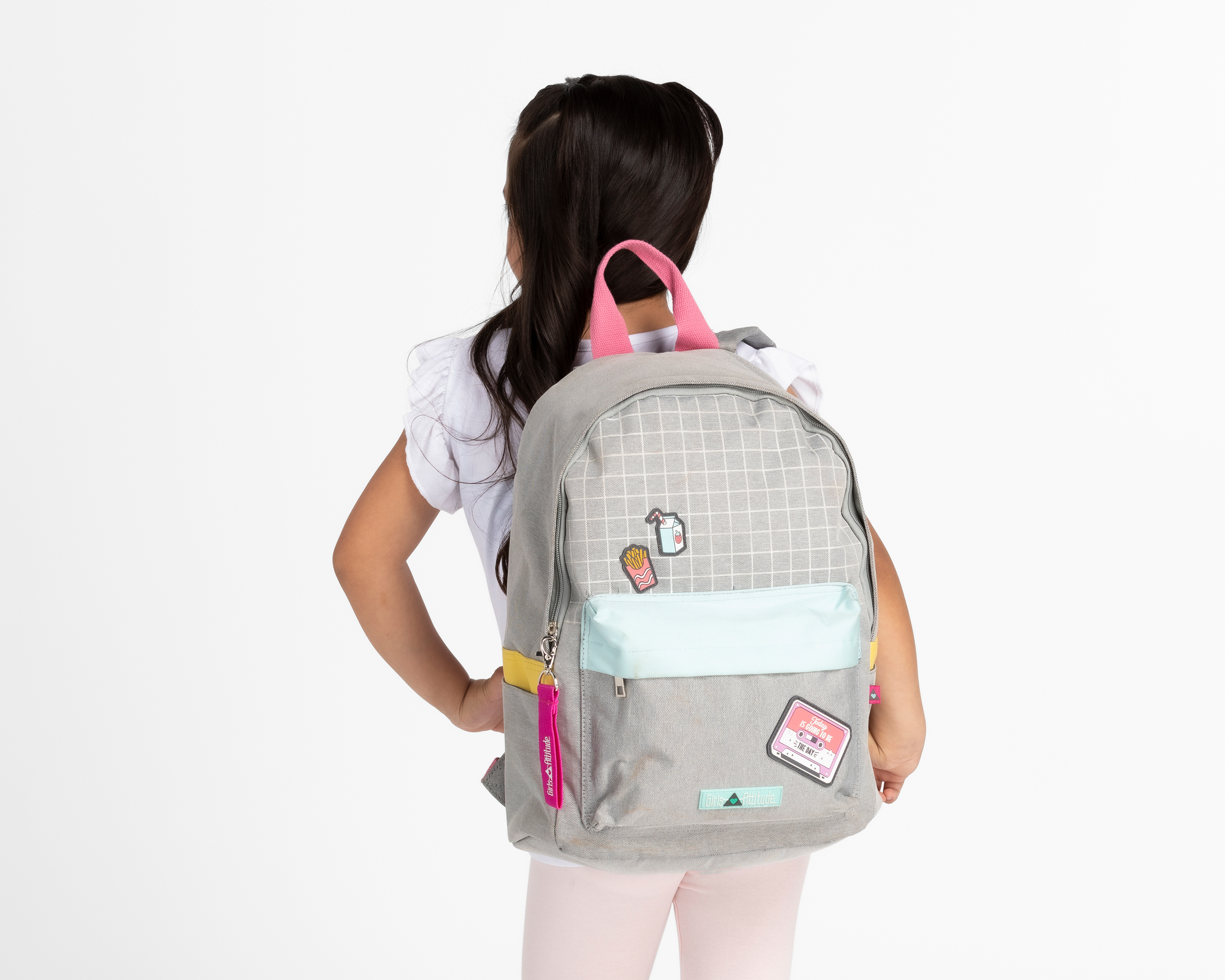 Foto 8 pulgar | Foto 8 | Mochila Girls Attitude Gris