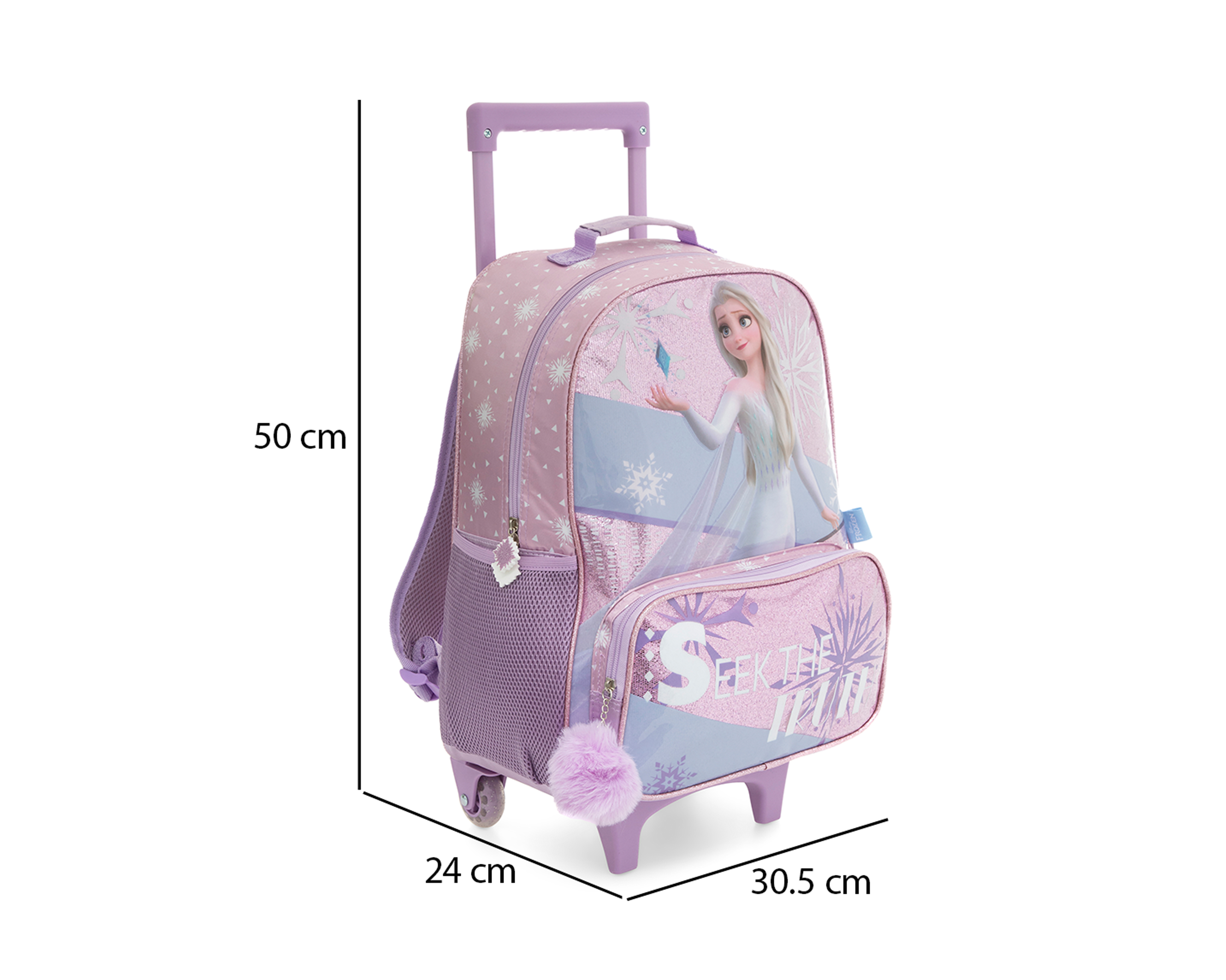 Foto 9 | Foto 9 | Mochila con Ruedas Disney Lila