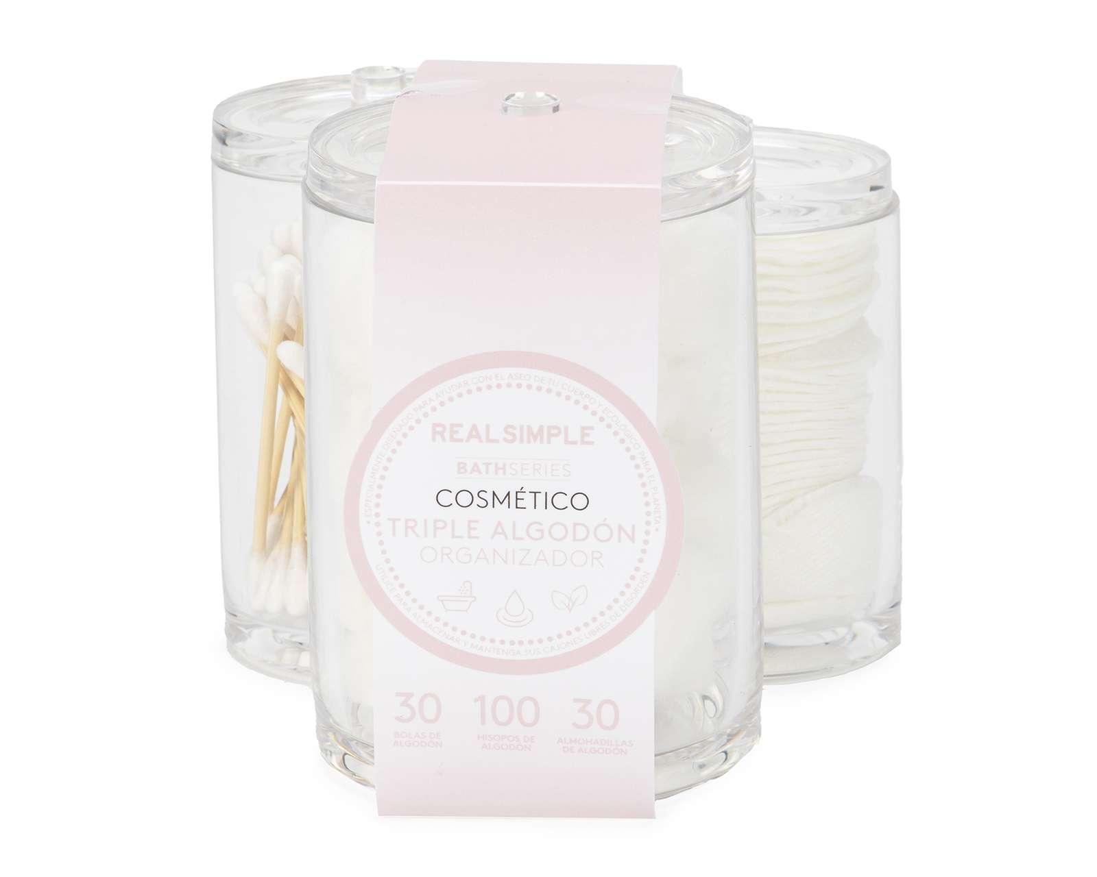 Foto 2 pulgar | Foto 1 | Organizador de Hisopos y Algodón Real Simple de Plástico