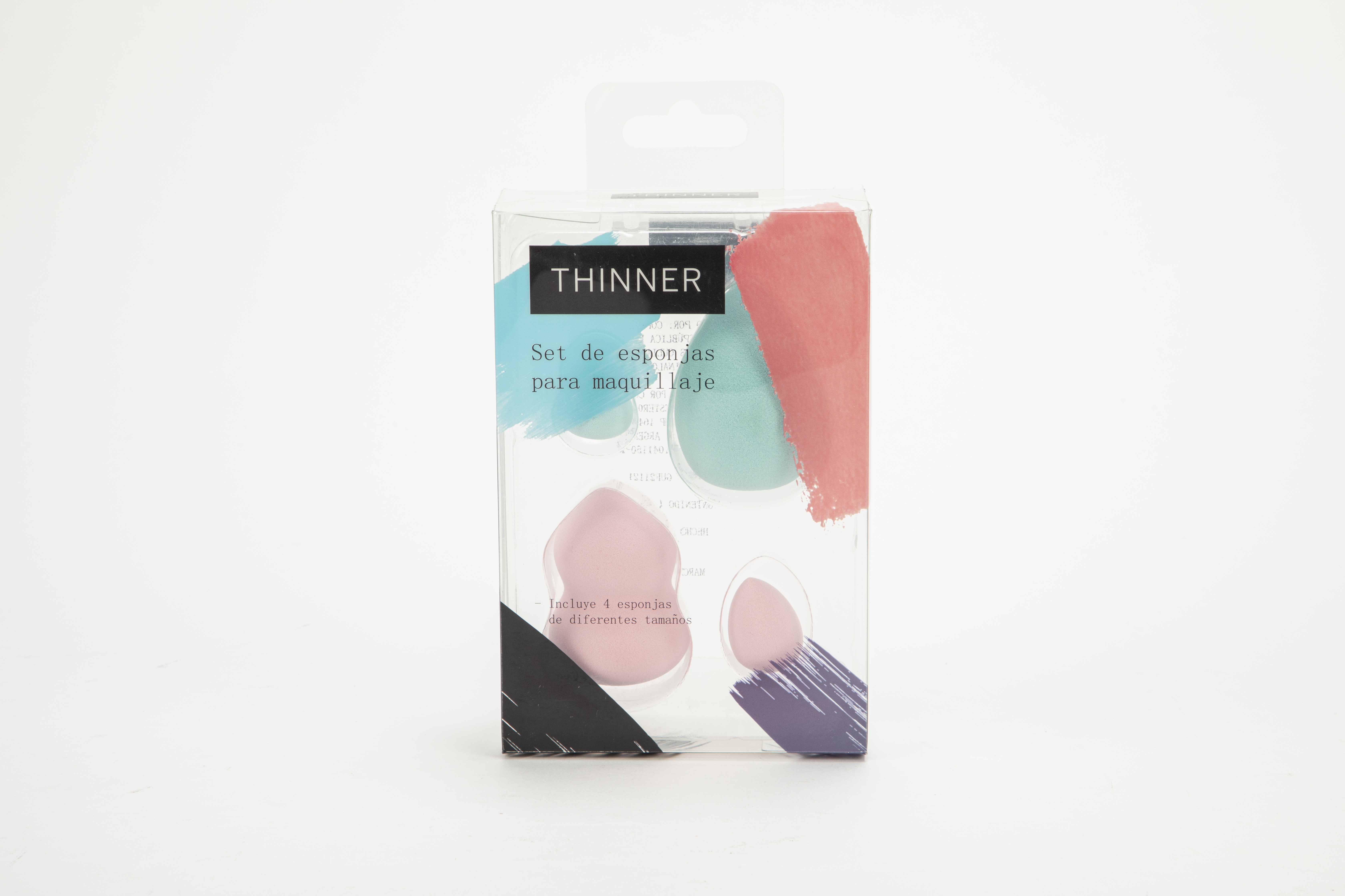 Foto 2 pulgar | Foto 1 | Esponja para Maquillaje Thinner 4 Piezas