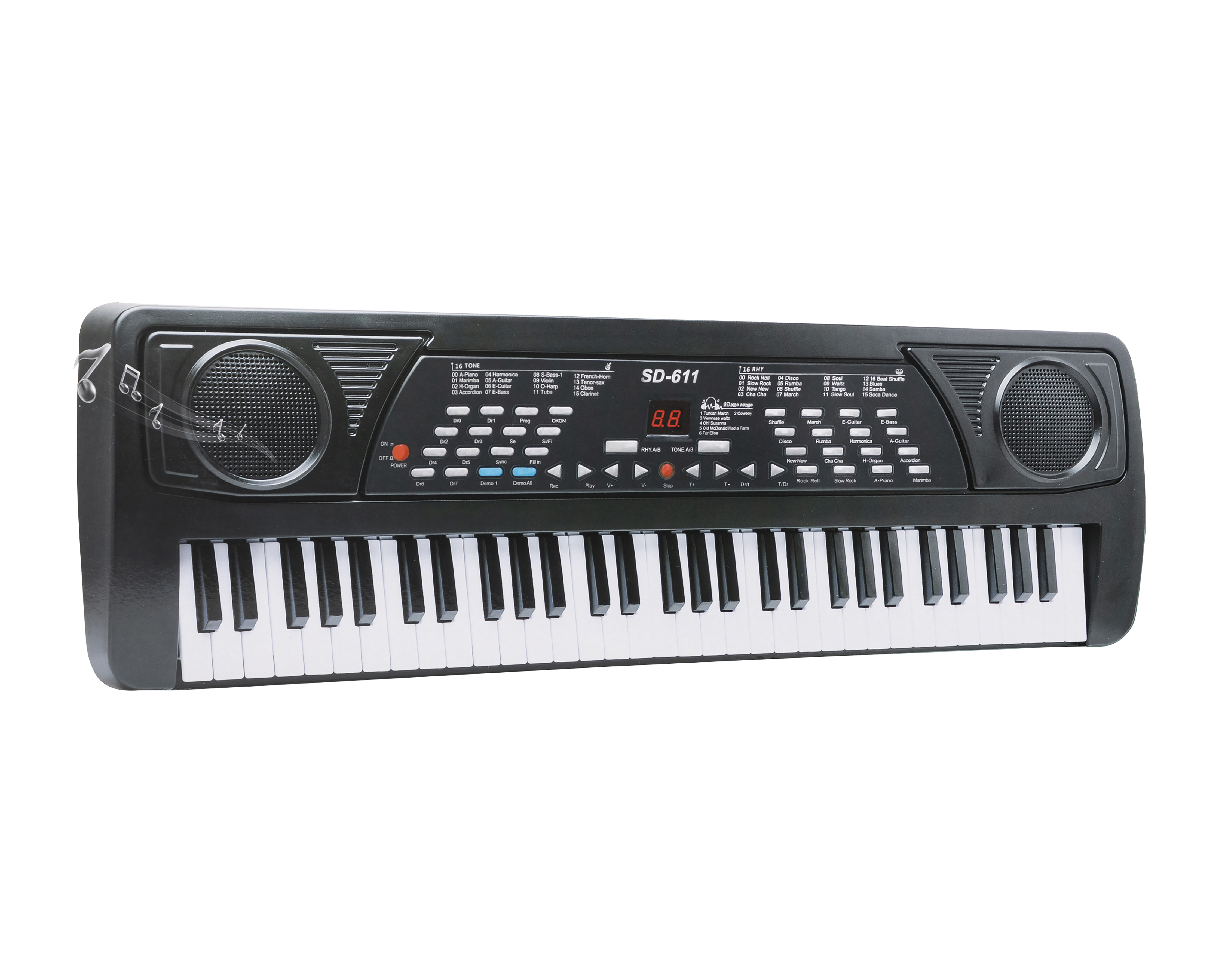 Foto 3 pulgar | Foto 2 | Teclado con Micrófono 61 Keyboard Funzone