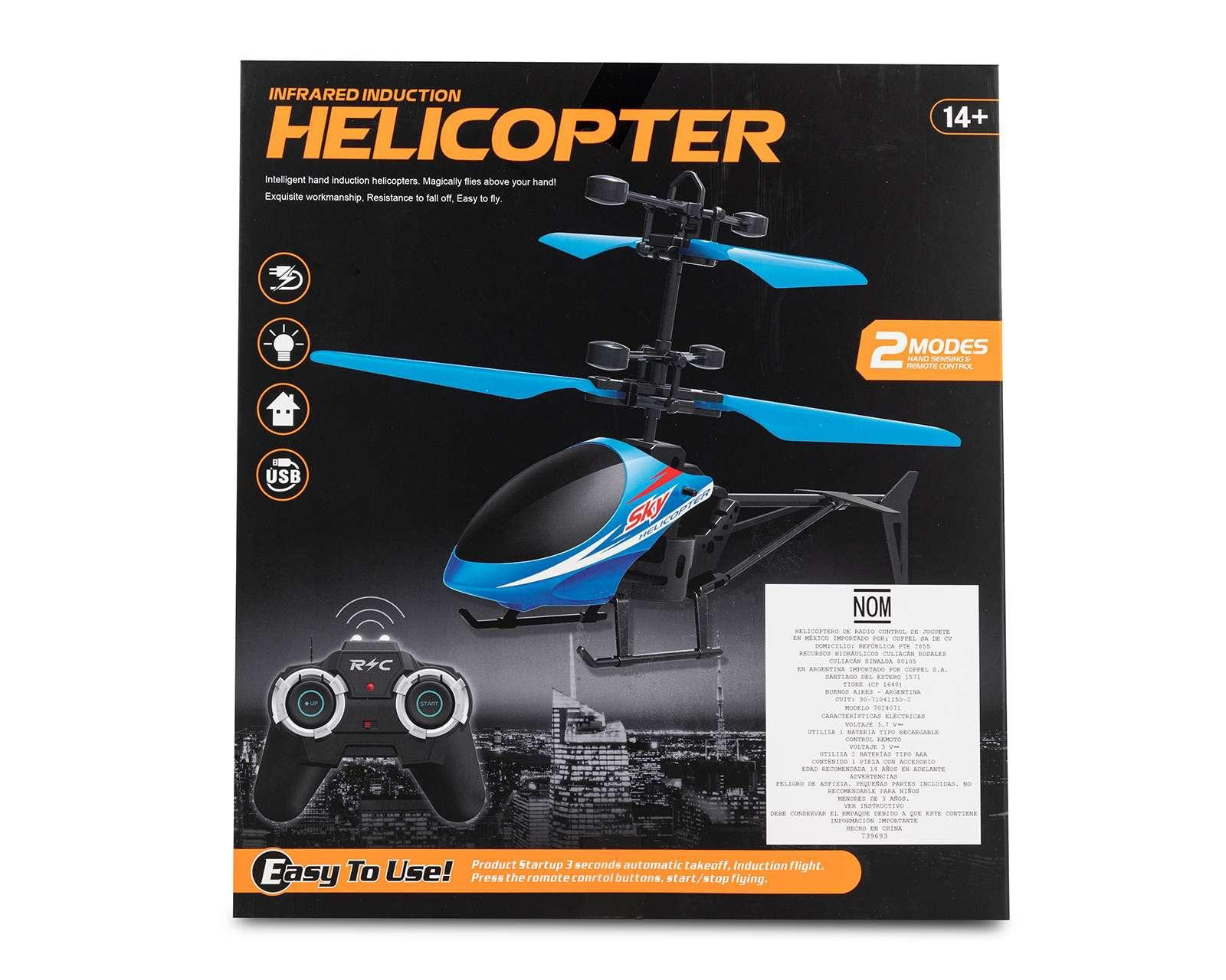 Foto 3 pulgar | Foto 2 | Helicóptero a Control Remoto Funzone con Luz