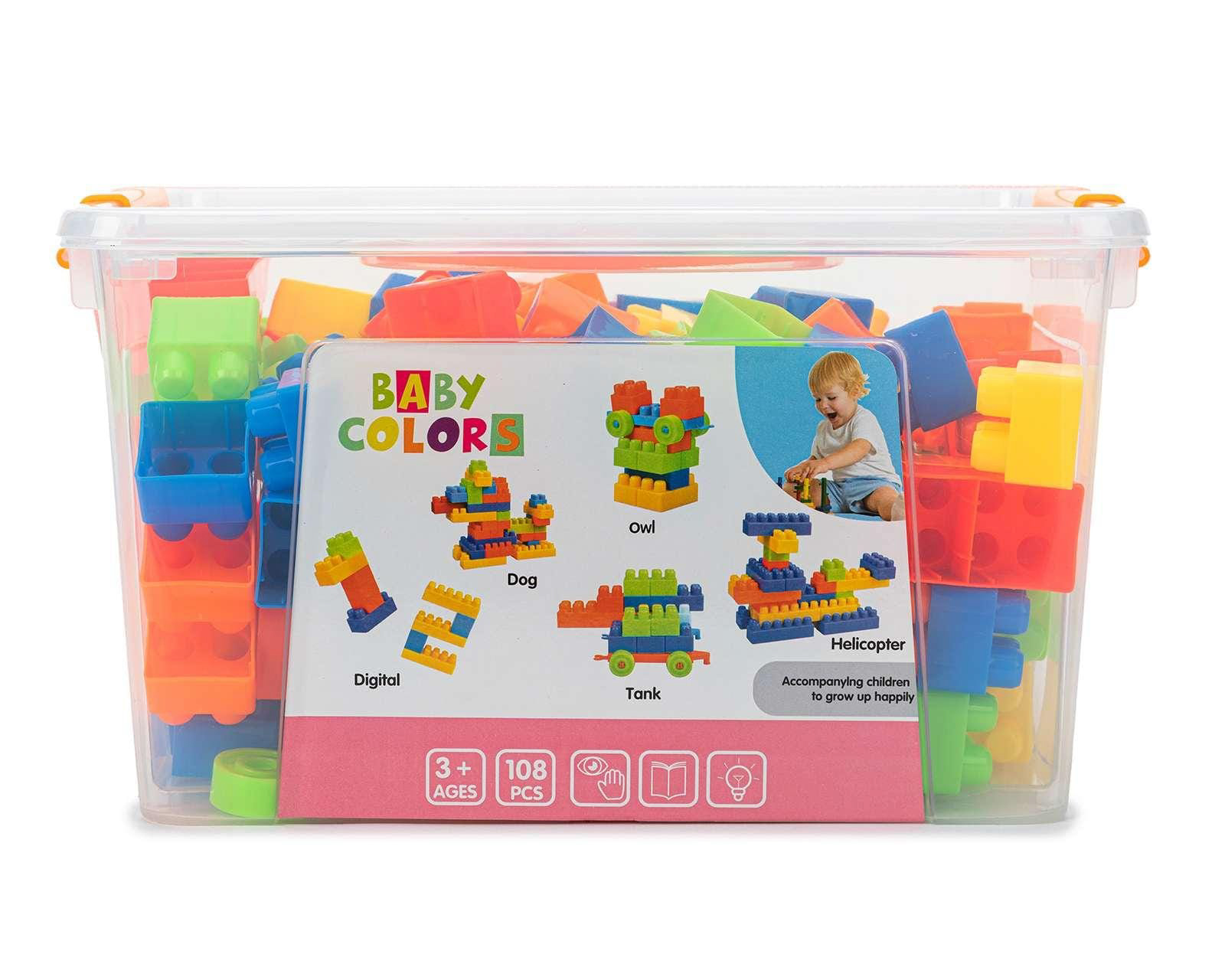 Bloques de Construcción Baby Colors 108 Piezas