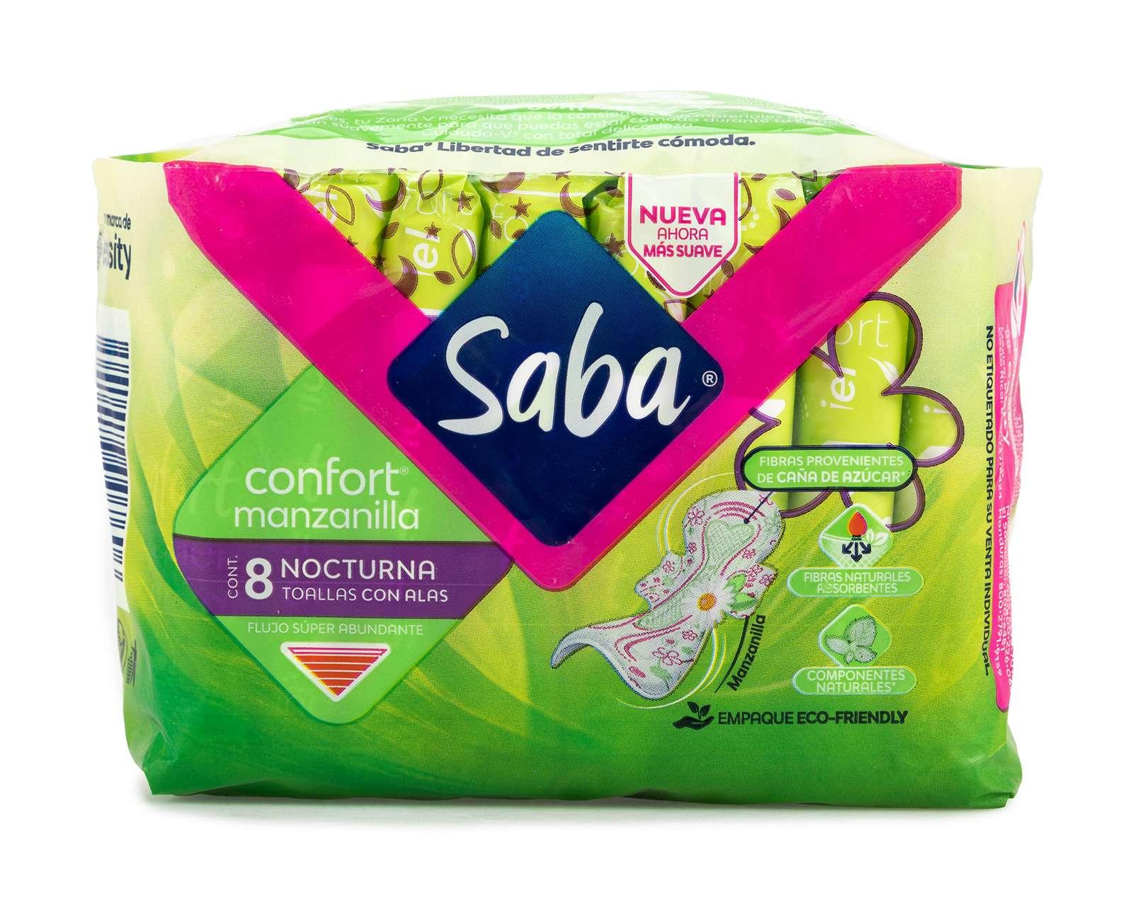Foto 2 pulgar | Foto 1 | Toallas Femeninas Saba Confort Manzanilla 8 Piezas