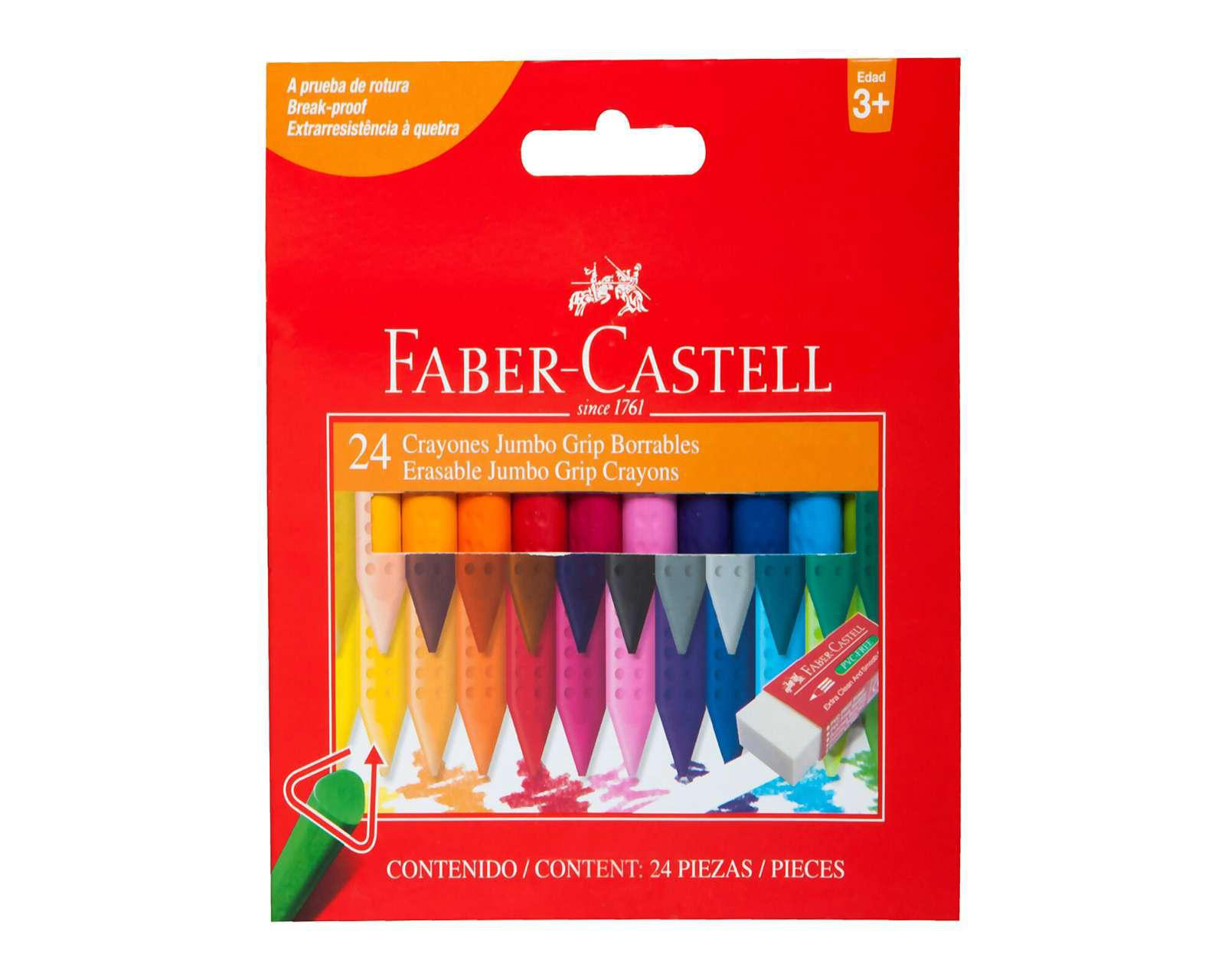 Crayones Grip Jumbo Faber Castell 24 Piezas