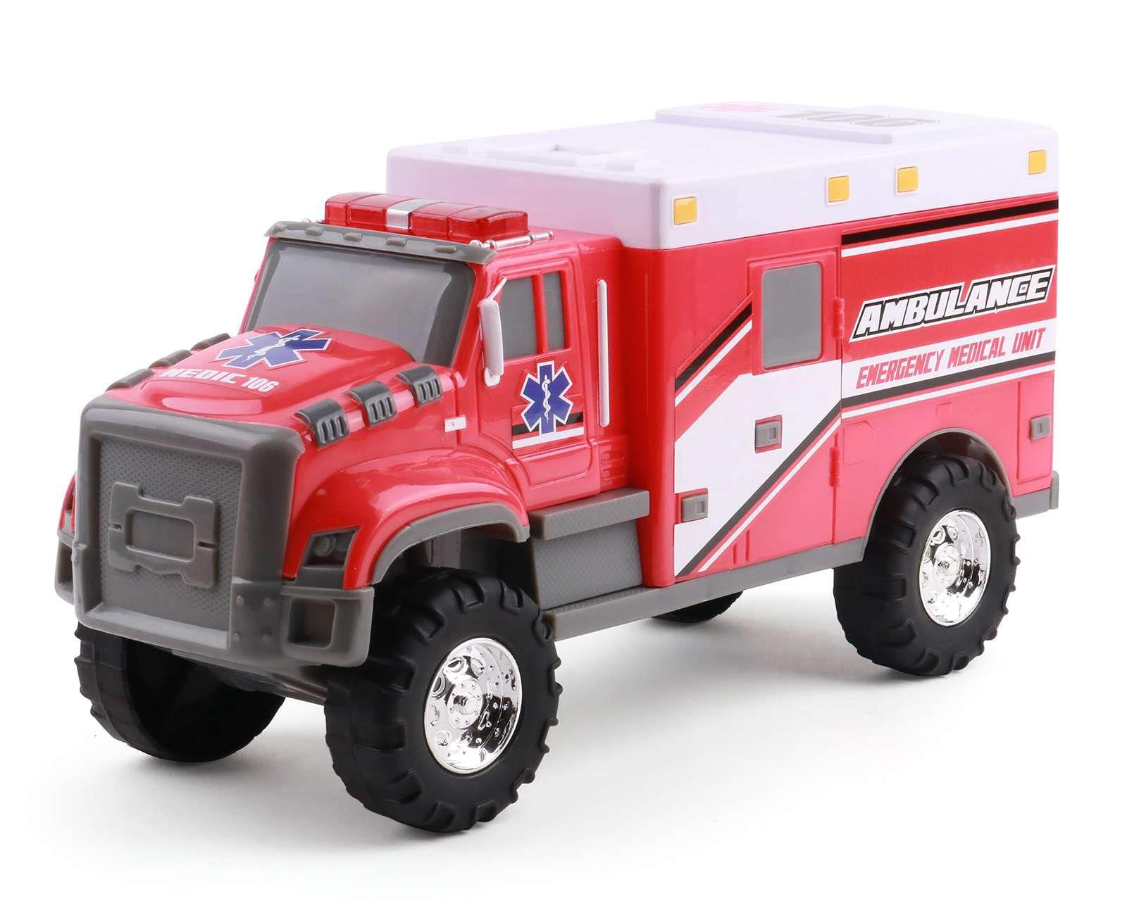 Ambulancia Funzone Mighty Fleet con Luces y Sonido