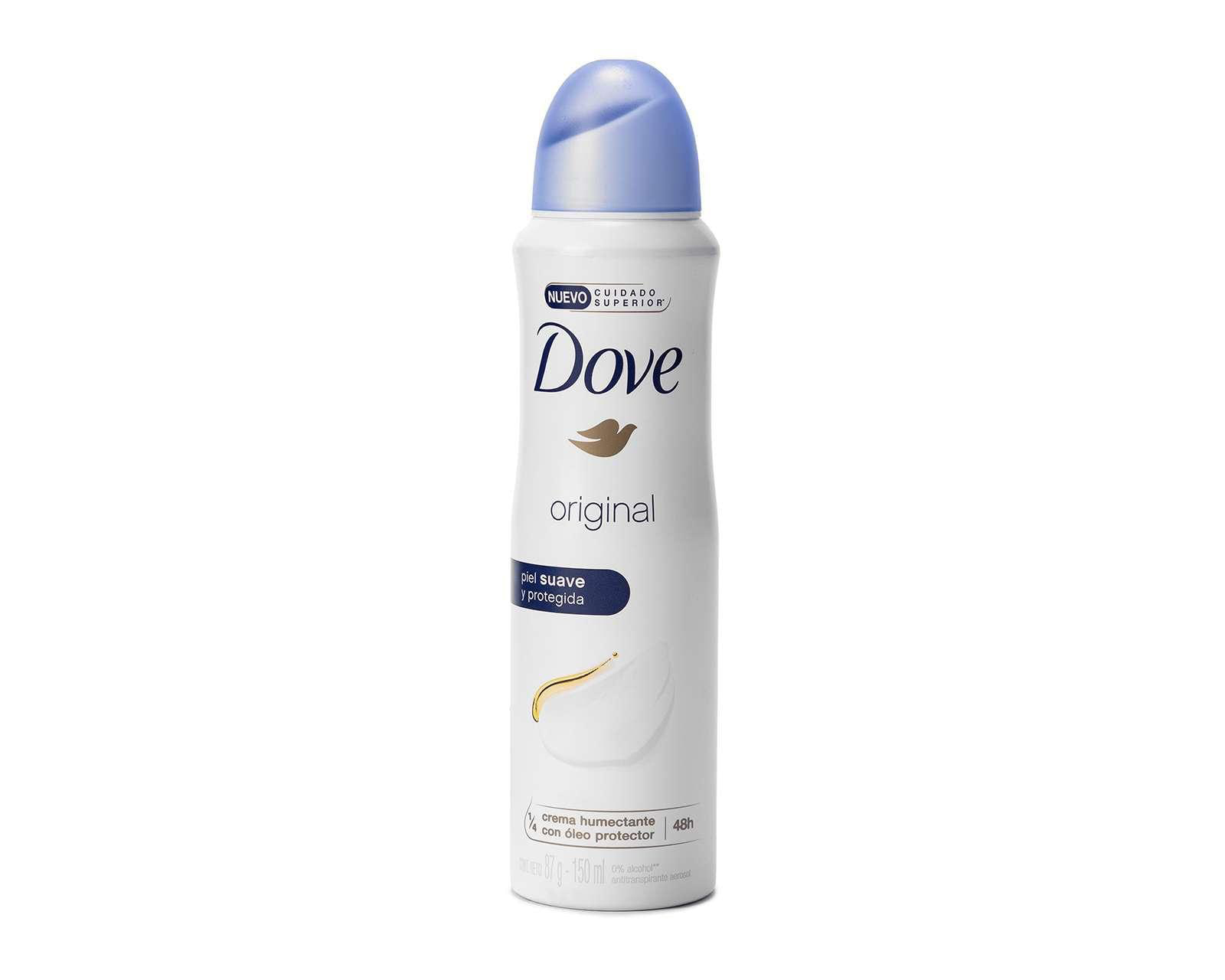 Foto 2 pulgar | Foto 1 | Antitranspirante Dove en Aerosol Original 150 ml