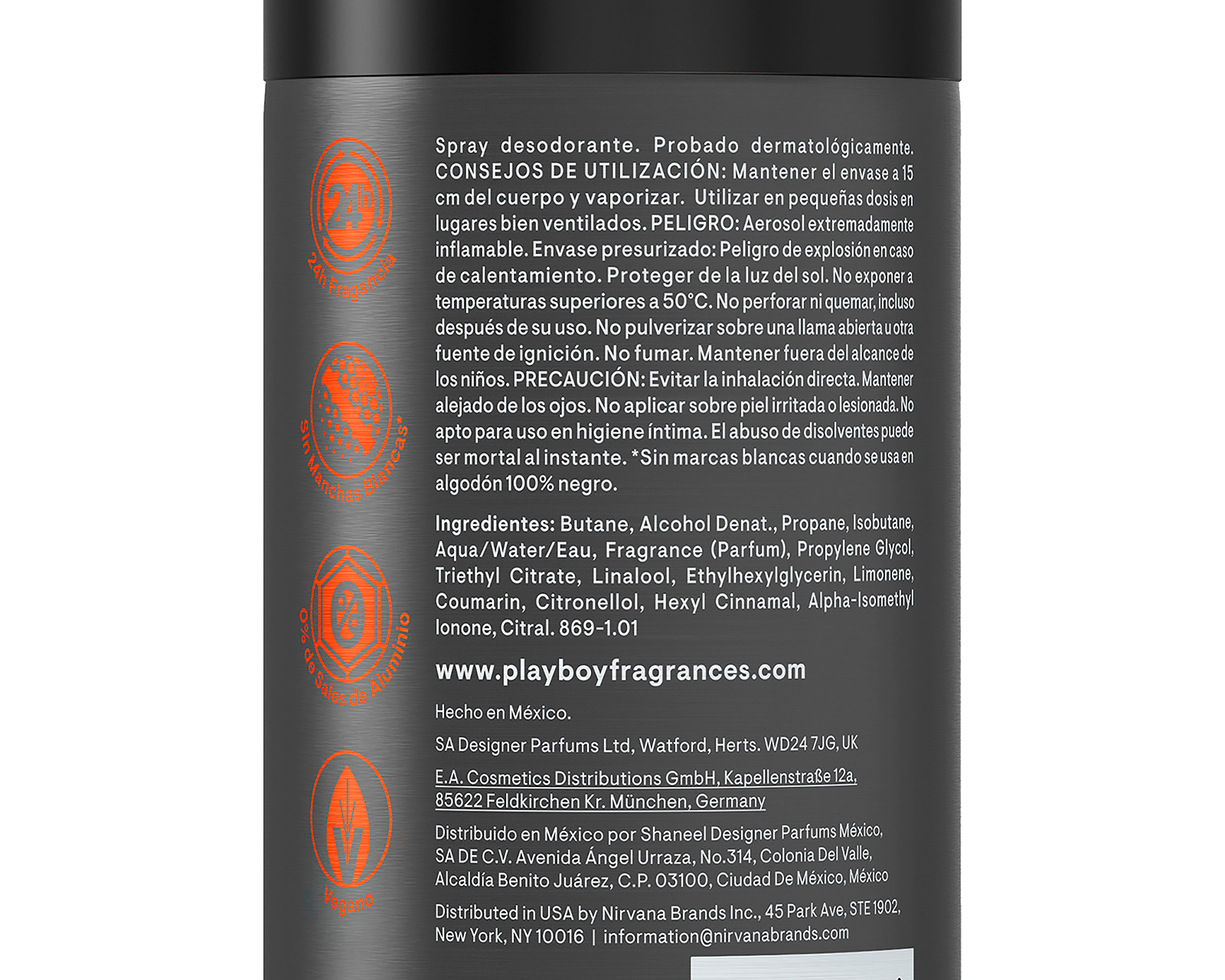 Foto 5 pulgar | Foto 4 | Desodorante Playboy en Aerosol Hollywood 150 ml