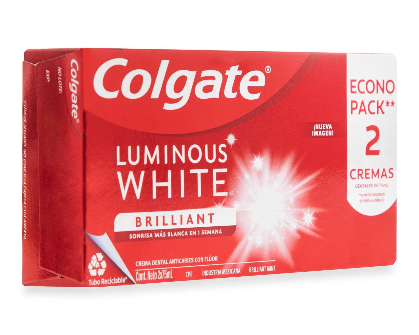 Foto 3 pulgar | Foto 2 | Pasta Dental Colgate Luminous White 2 Piezas