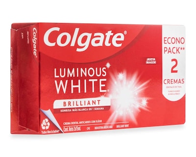 Foto 2 | Foto 2 | Pasta Dental Colgate Luminous White 2 Piezas