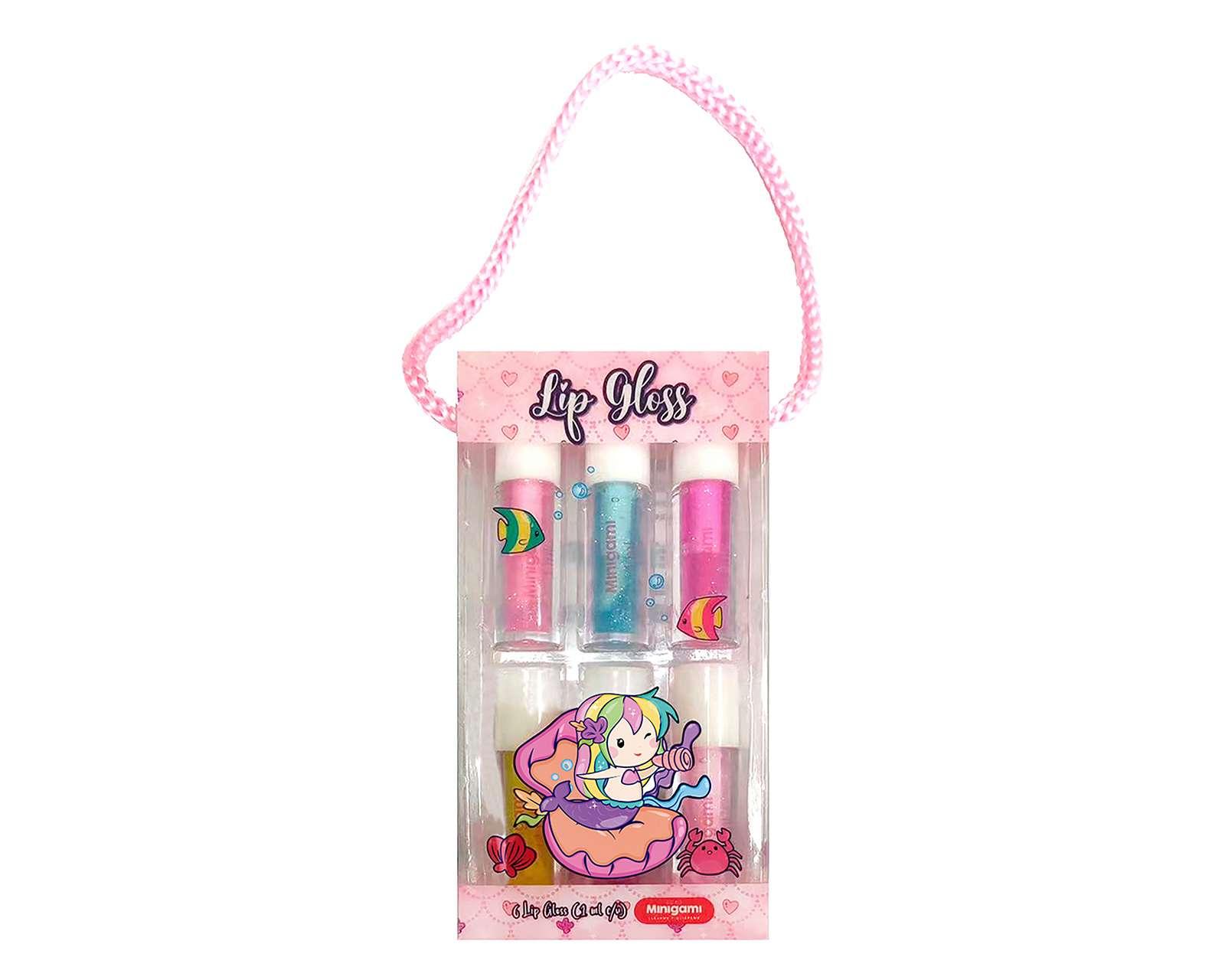Labial Líquido Minigami para Niña 6 Piezas