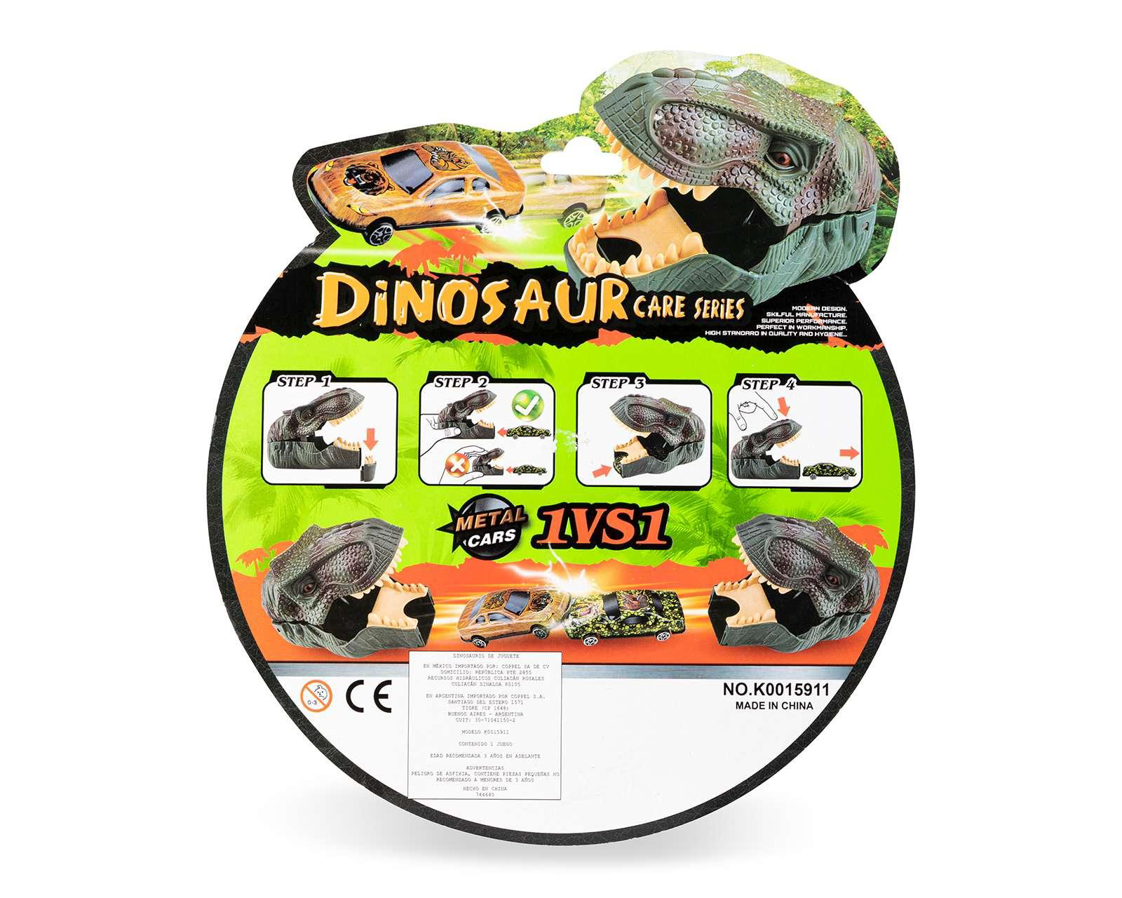 Foto 3 pulgar | Foto 2 | Lanzador de Coches Dinosaur Care Series Minigami