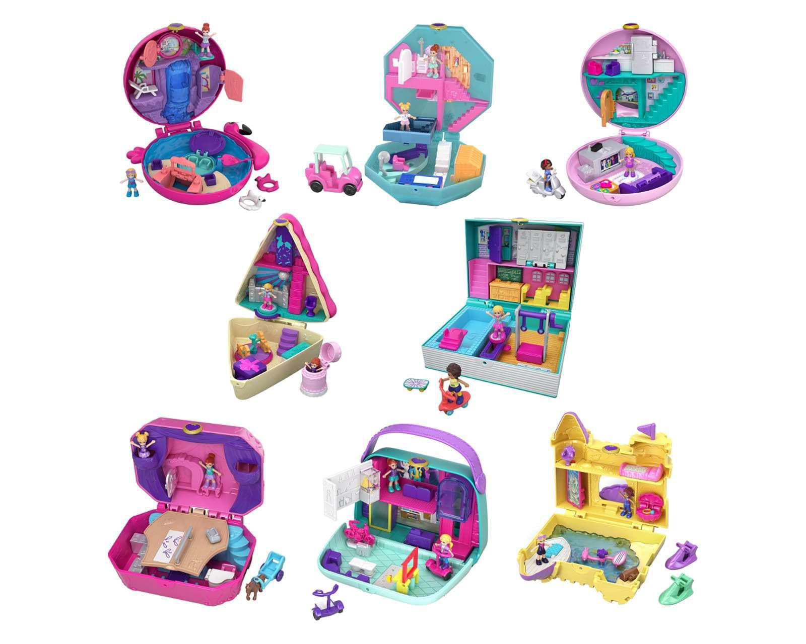 Muñeca Polly Pocket Mini Mundo de Aventura 1 Set al Azar