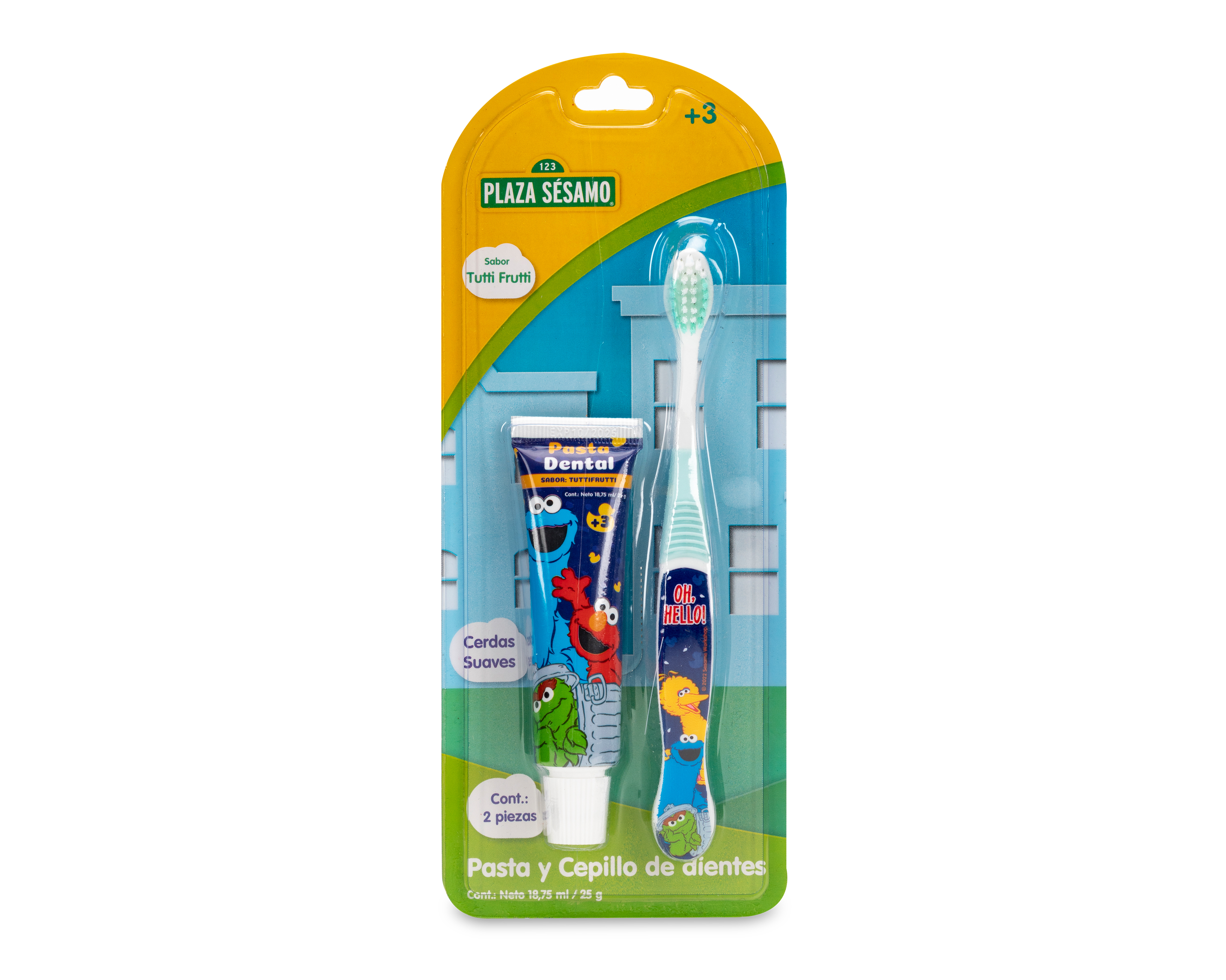 Pasta Dental con Cepillo Plaza Sésamo 25 g