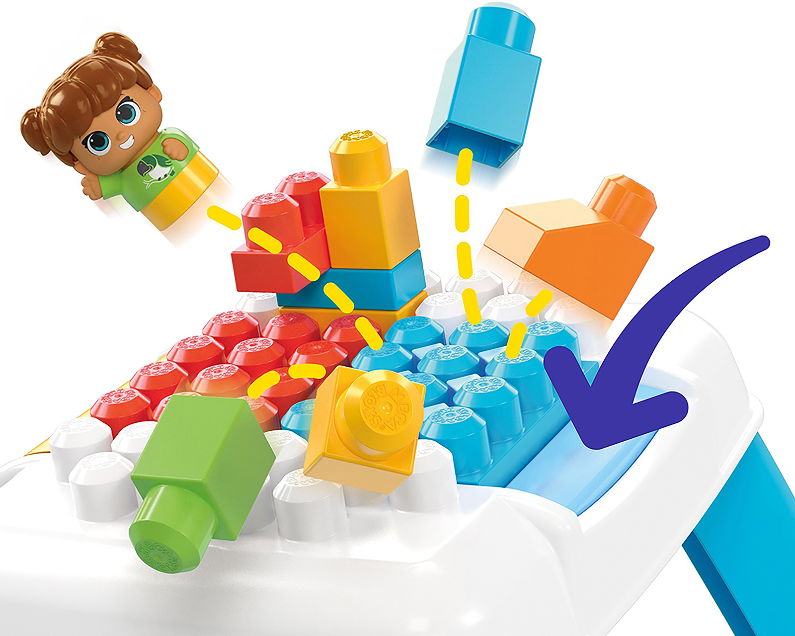 Foto 4 pulgar | Foto 3 | Mesa con Bloques de Construcción Mega Bloks 25 Piezas