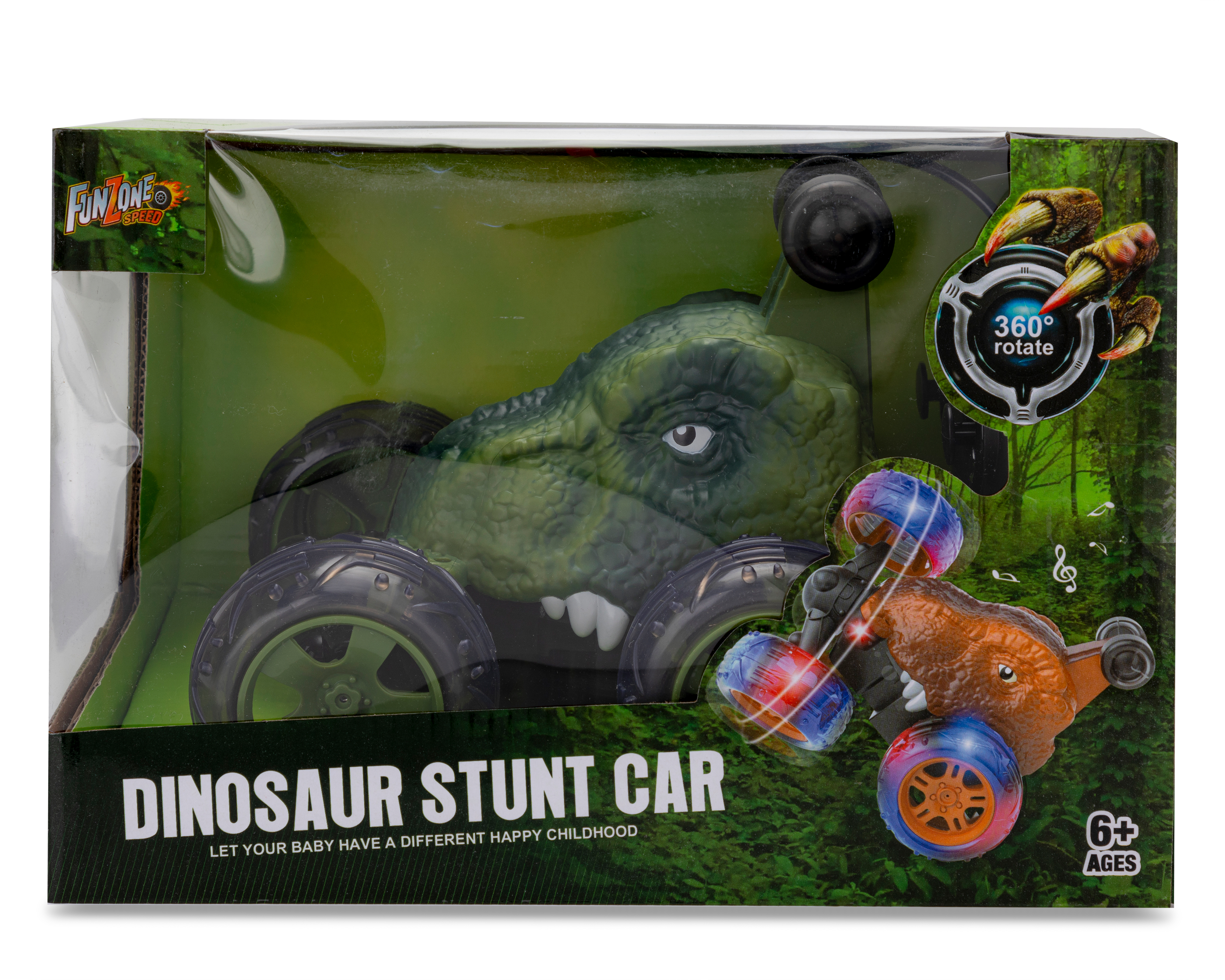Carro a Control Remoto Funzone T-Rex con Luces y Sonido