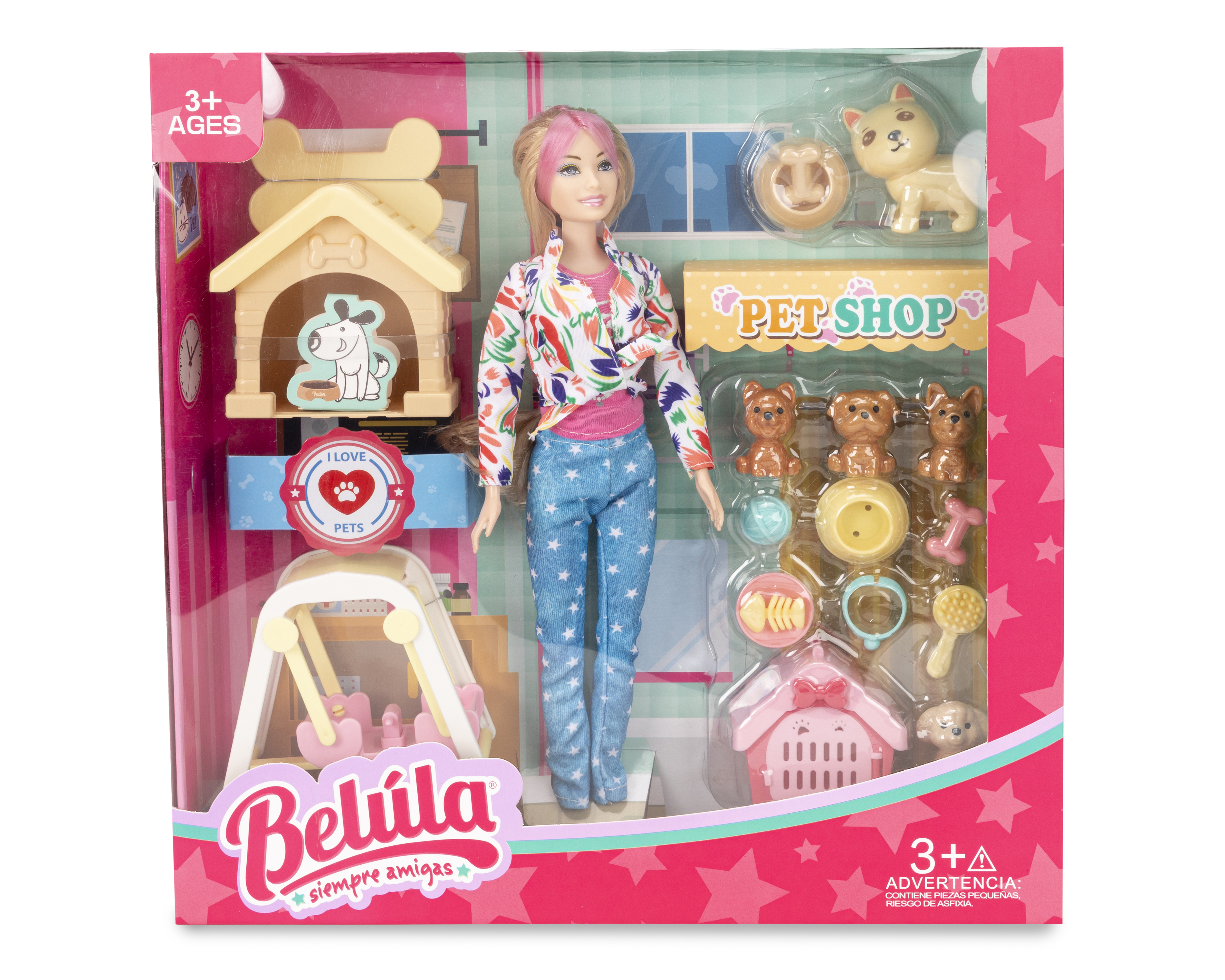 Muñeca Belúla Pet Shop con Accesorios
