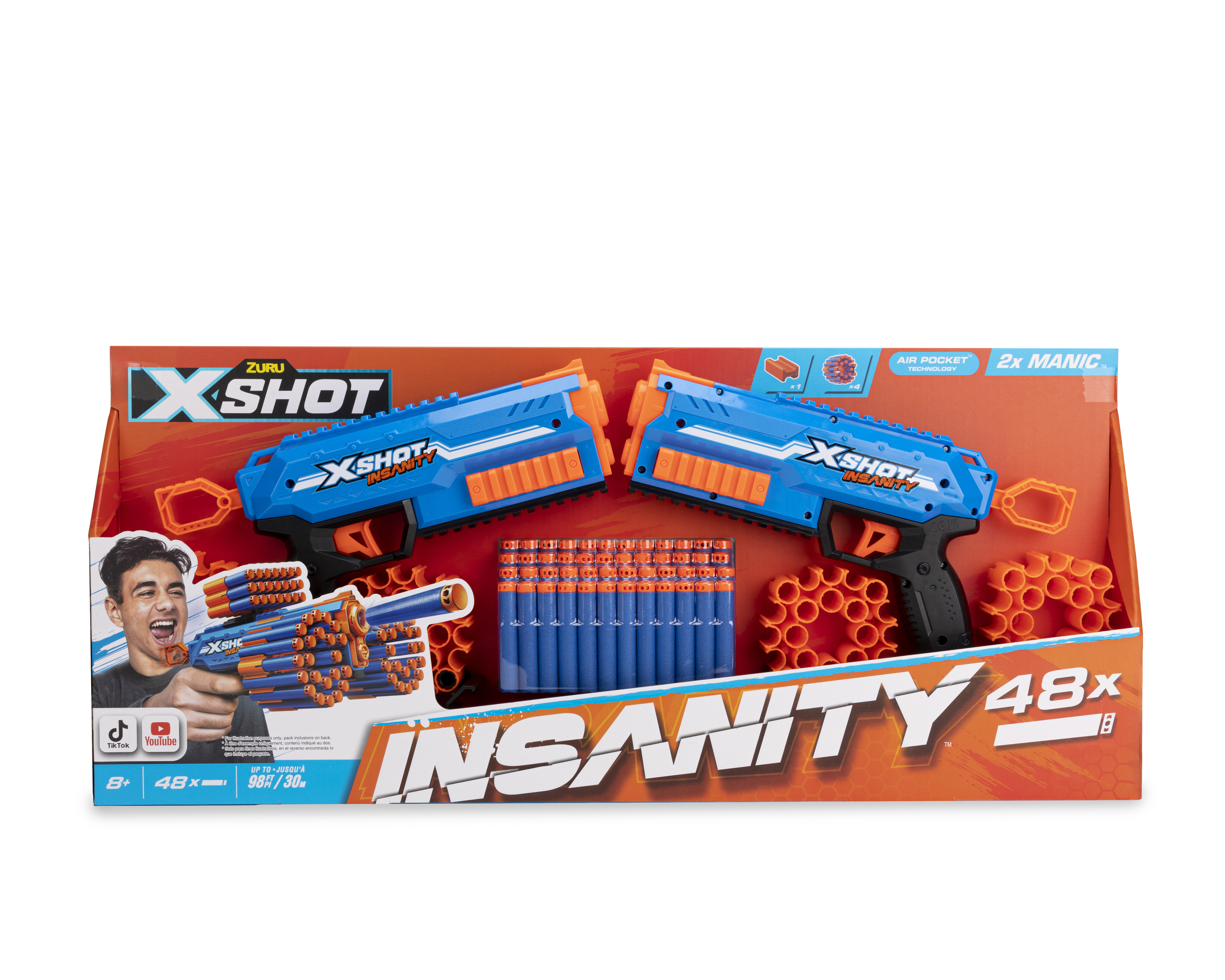 Foto 2 pulgar | Foto 1 | Lanzadardos Zuru X-Shot Insanity 2 Piezas