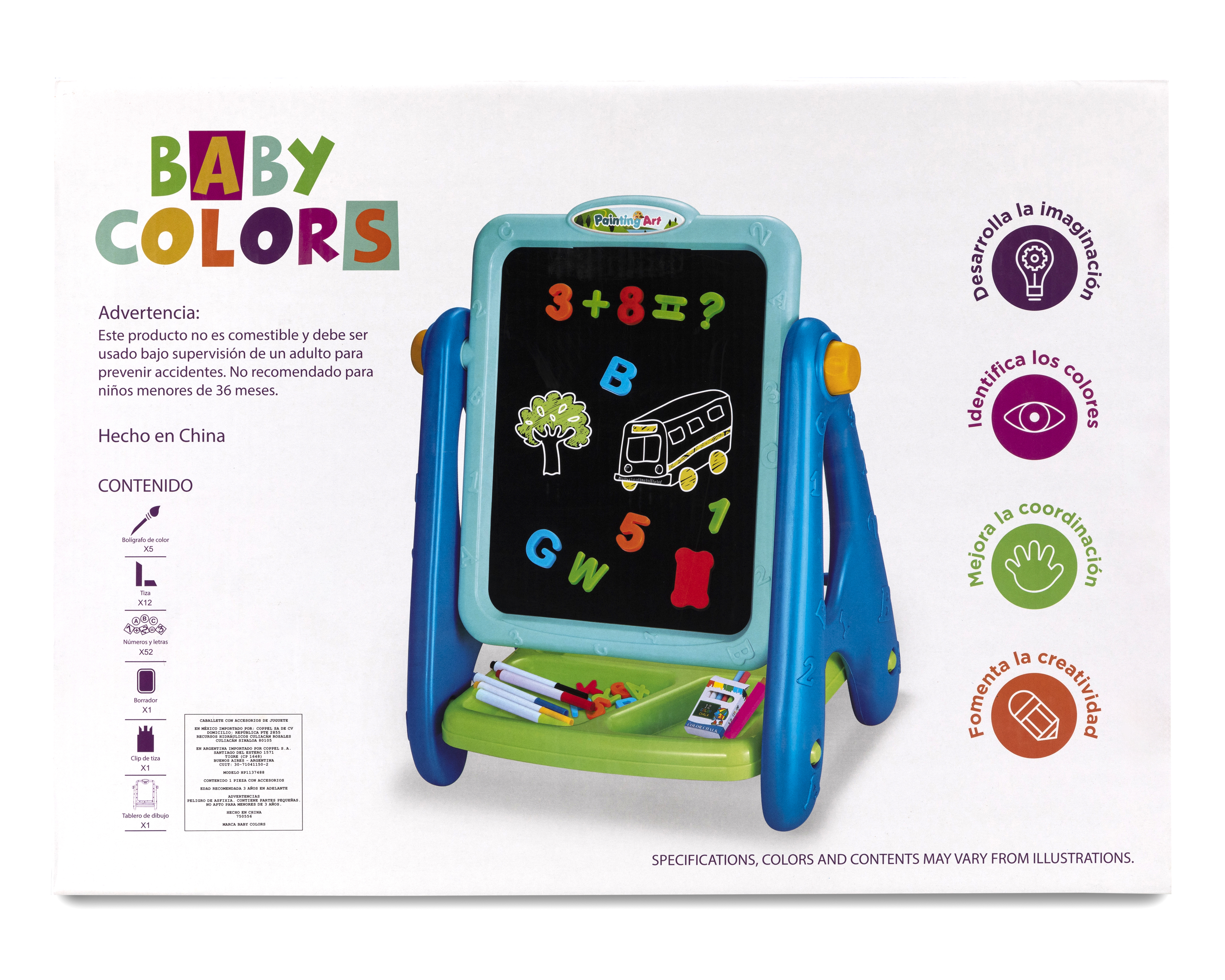 Foto 3 pulgar | Foto 2 | Pizarrón Artístico Baby Colors Multifuncional