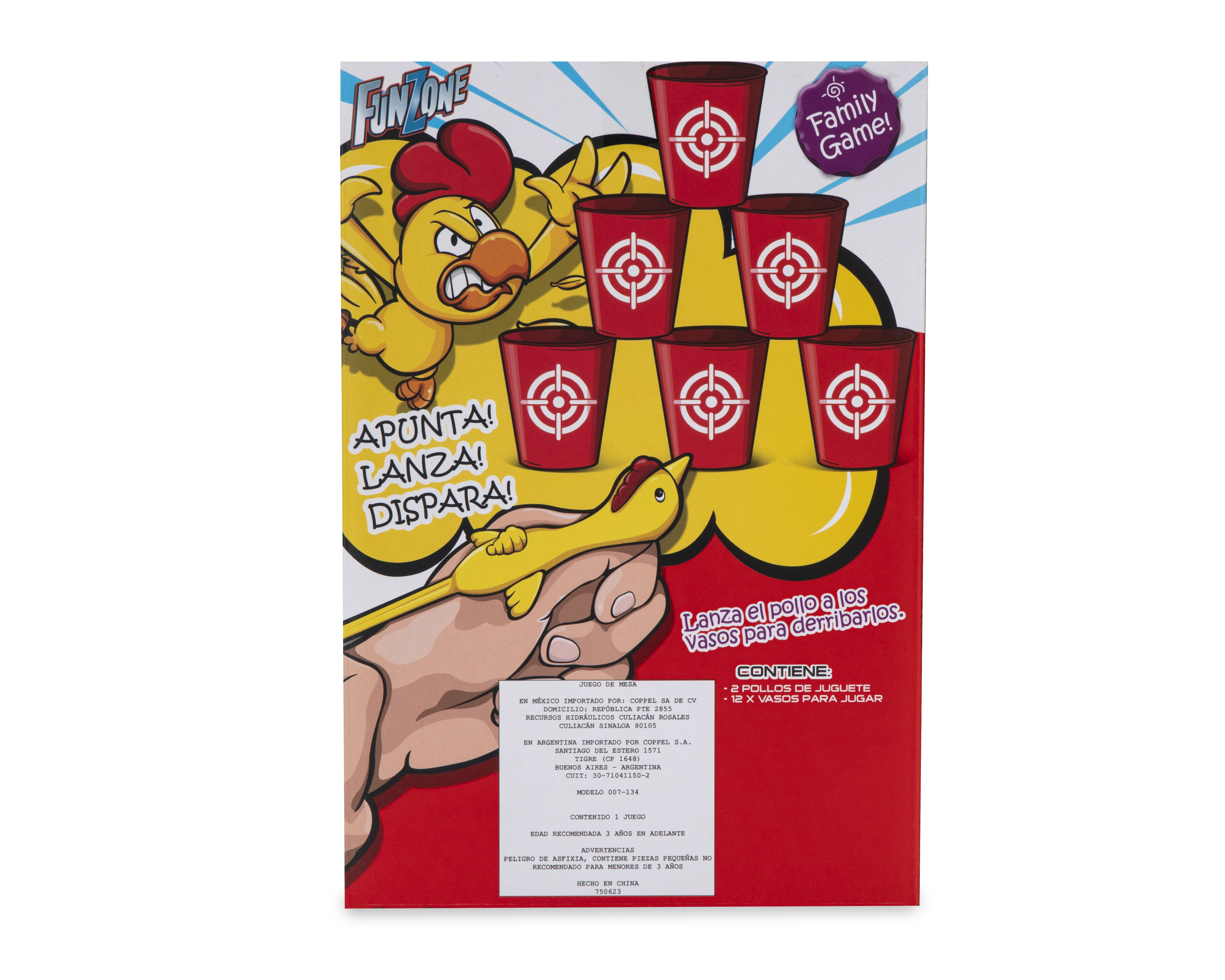 Foto 3 pulgar | Foto 2 | Juego de Mesa Angry Chickens Funzone