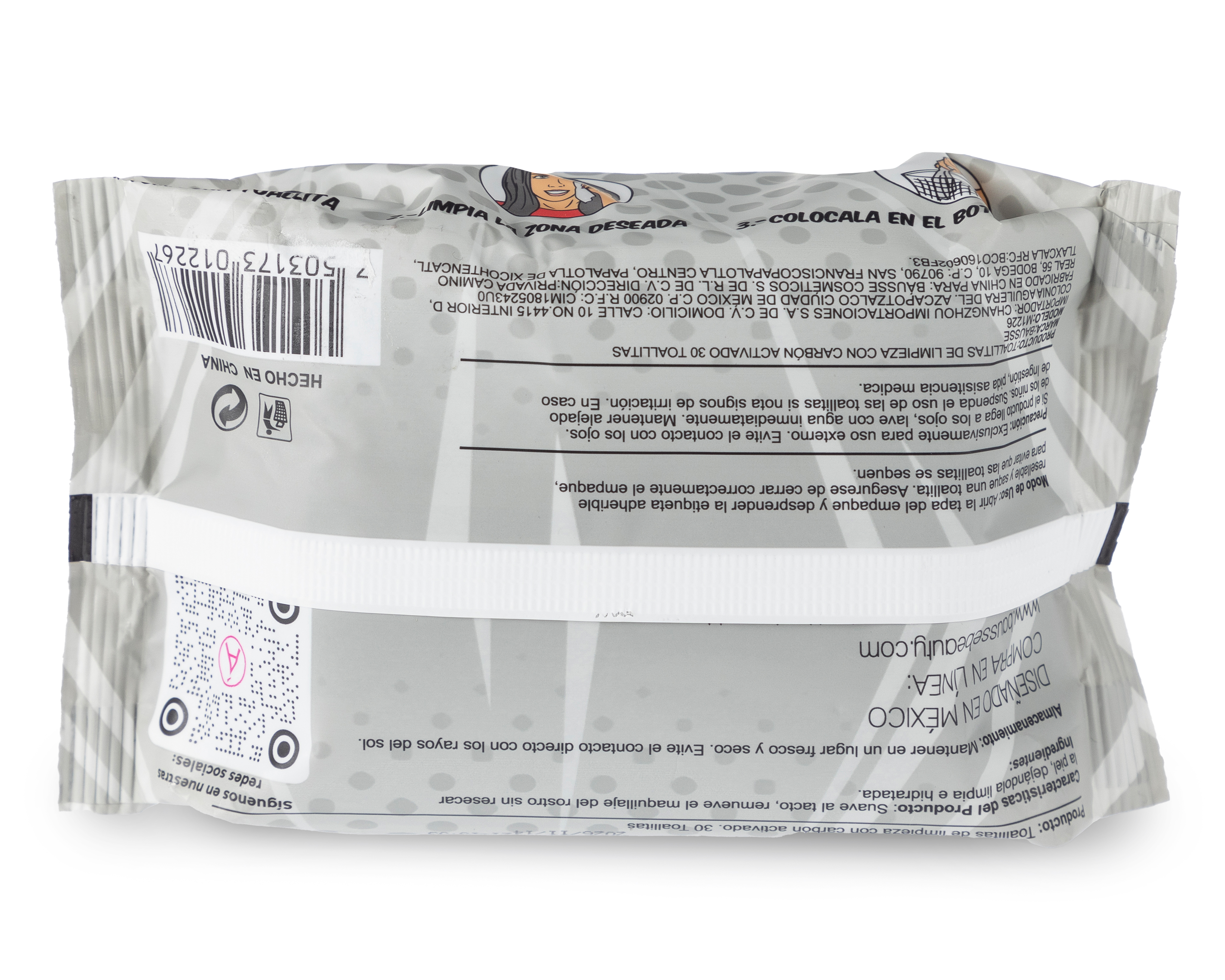 Foto 2 | Foto 2 | Toallitas Desmaquillantes Báusse Pop! con Carbón Activado 30 Piezas