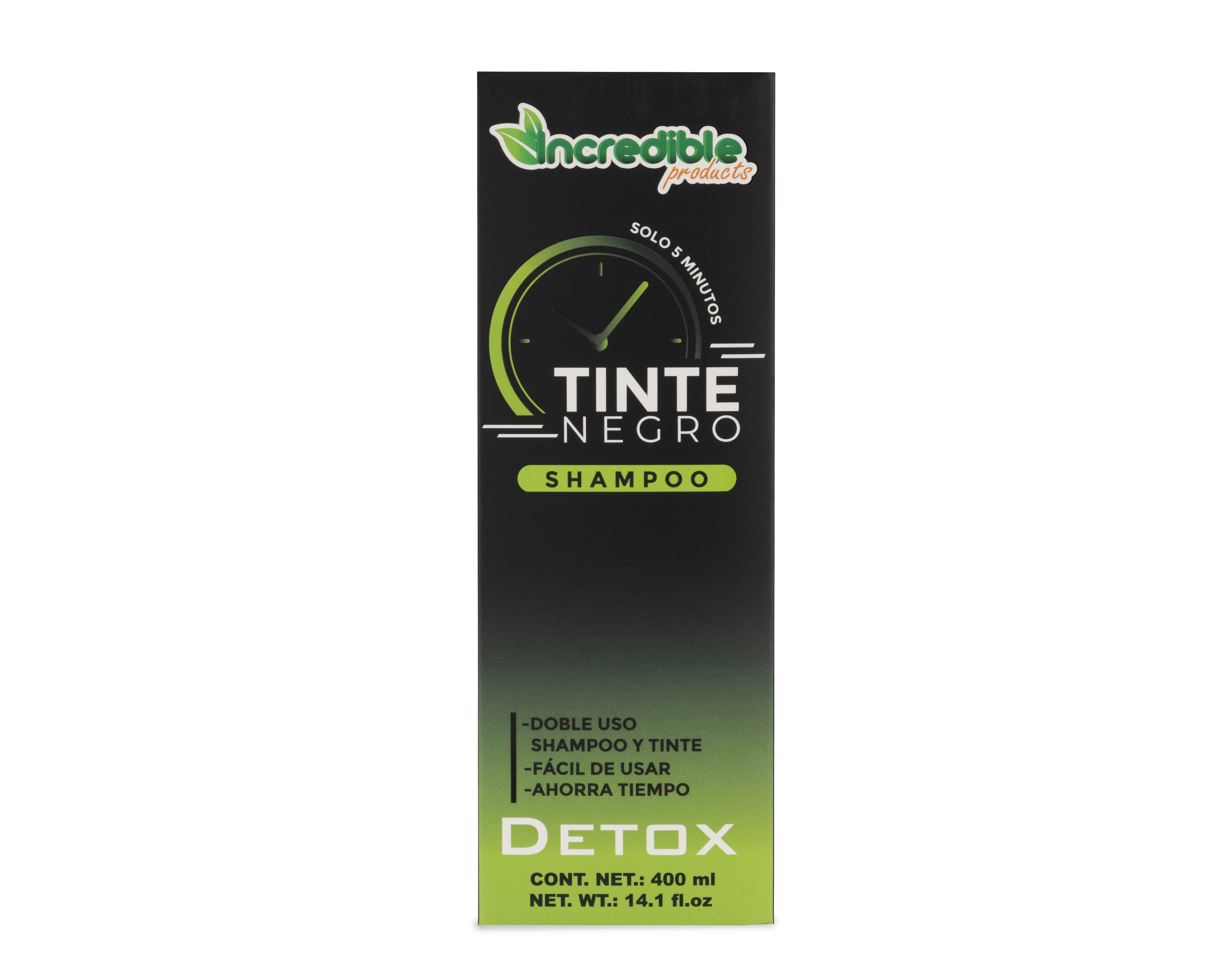 Foto 3 | Foto 3 | Shampoo Incredible Products Detox con Tinte Negro 400 ml