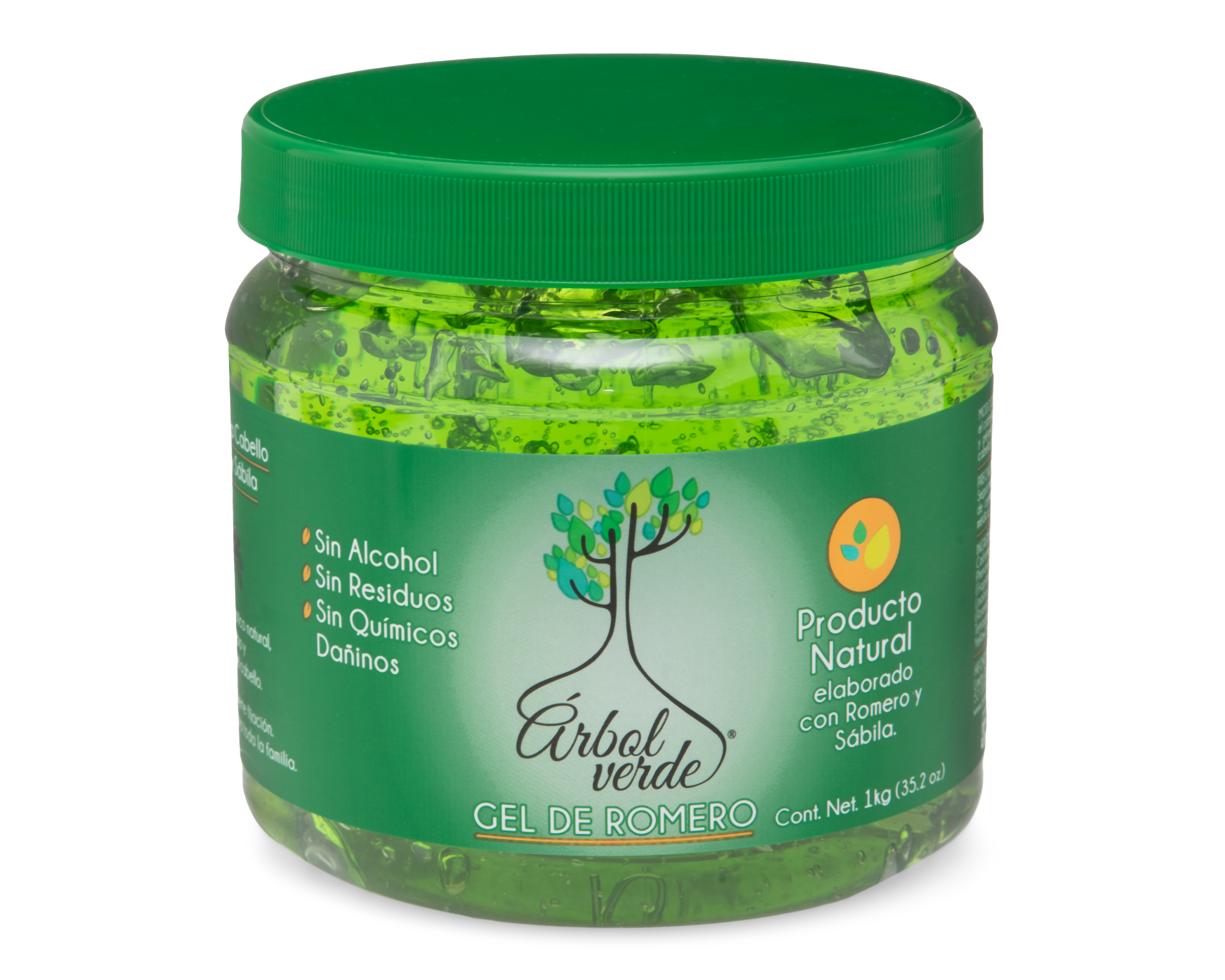 Foto 2 pulgar | Foto 1 | Gel para el Cabello Árbol Verde de Romero y Sábila 1 kg